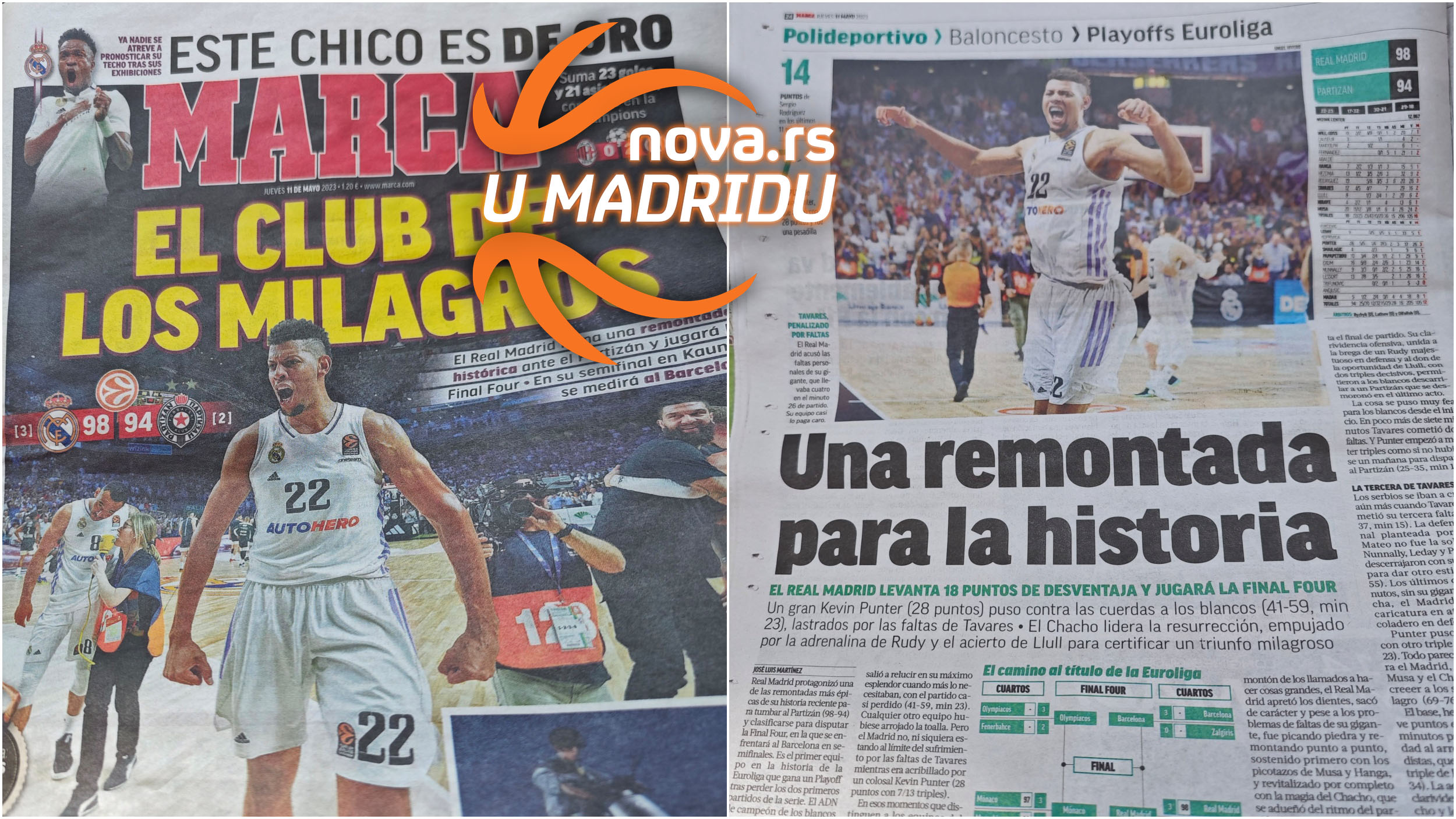 Partizan Real Madrid stampa dnevne novine