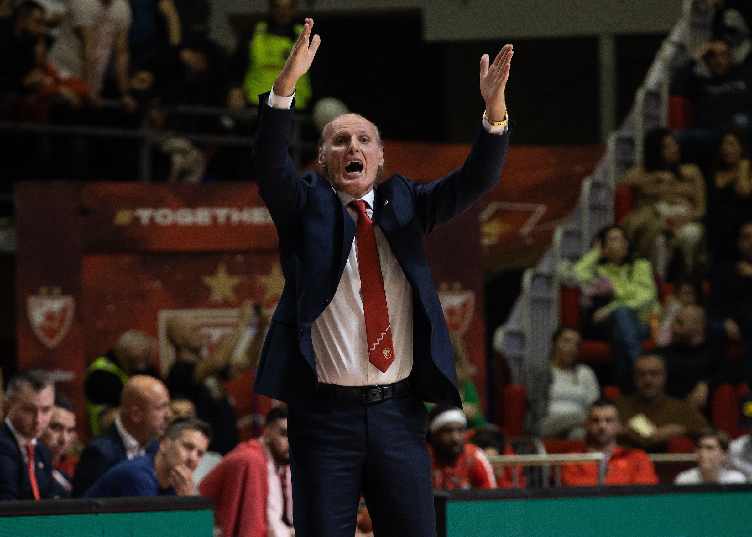 during the 2022/2023 Turkish Airlines EuroLeague Regular Season match between Crvena Zvezda mts Belgrade and Olympiacos Piraeus Basket at Aleksandar Nikolic Hall on April 06, 2023 in Belgrade, Serbia. (Photo by Srdjan Stevanovic/Starsport.rs ©)