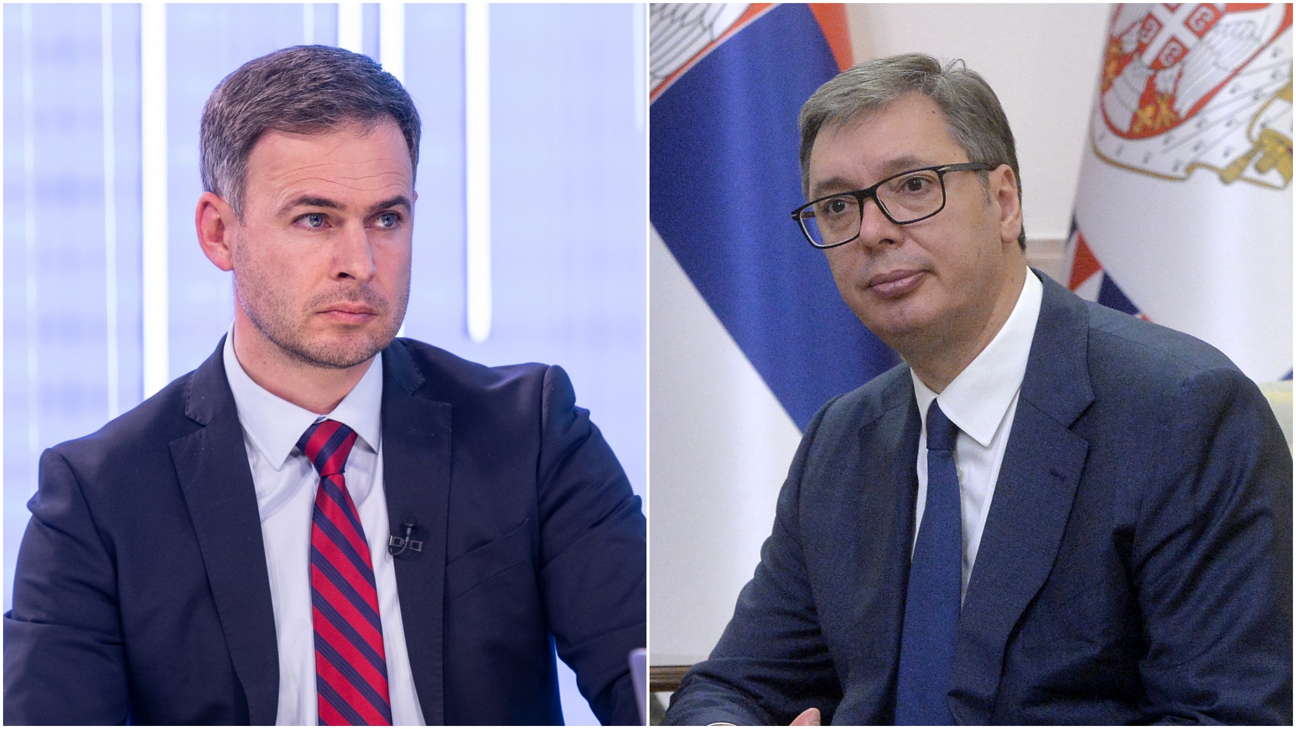 Miroslav Aleksić i Aleksandar Vučić, kombo Foto: Ivan Dinić/Nova/ TANJUG/ ZORAN ŽESTIĆ