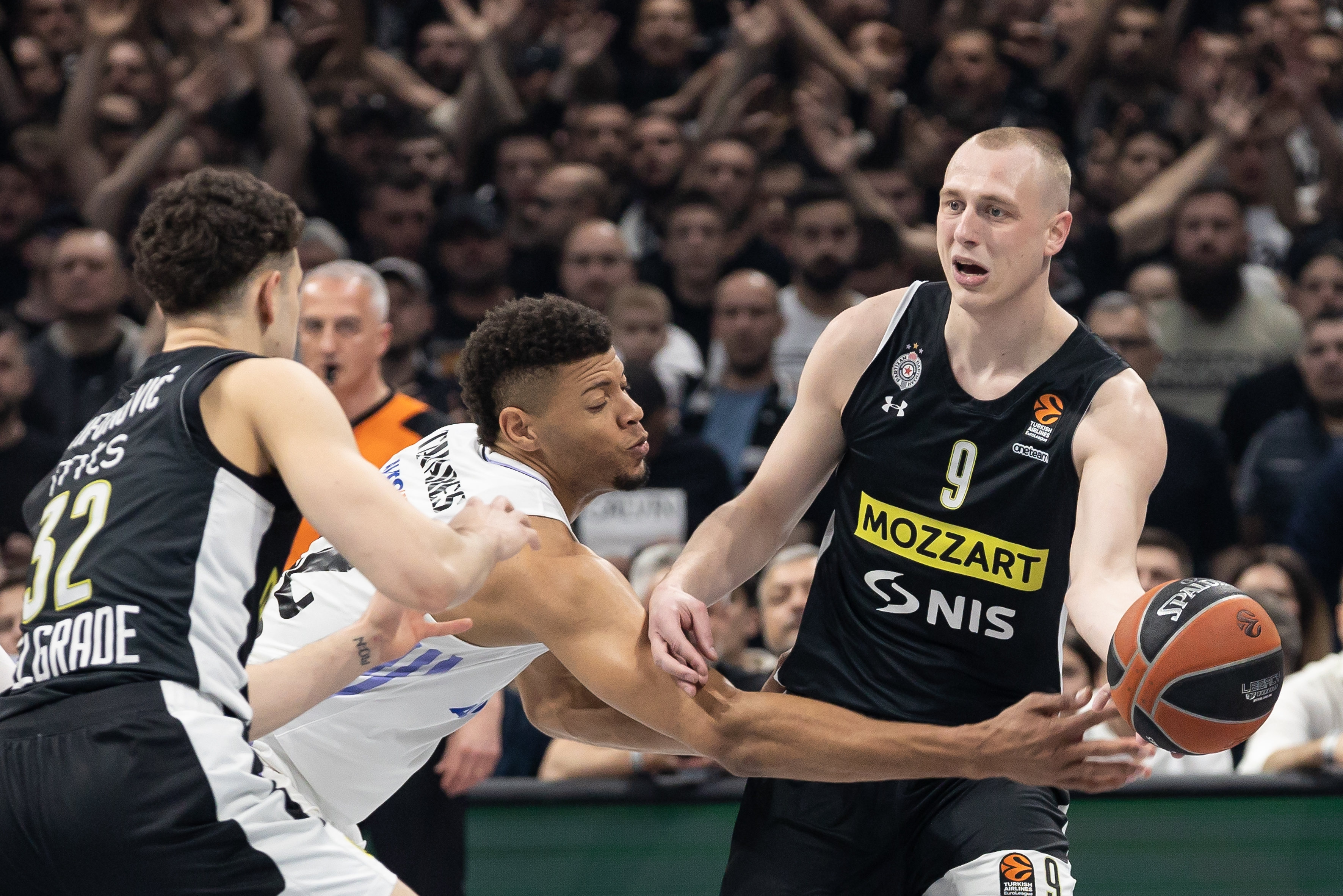 during the 2022/2023 Turkish Airlines EuroLeague Regular Season match between Partizan Mozzart Bet Belgrade and  Real Madrid on March 31, 2023 in Belgrade, Serbia. (Photo by Srdjan Stevanovic/Starsport.rs ©)