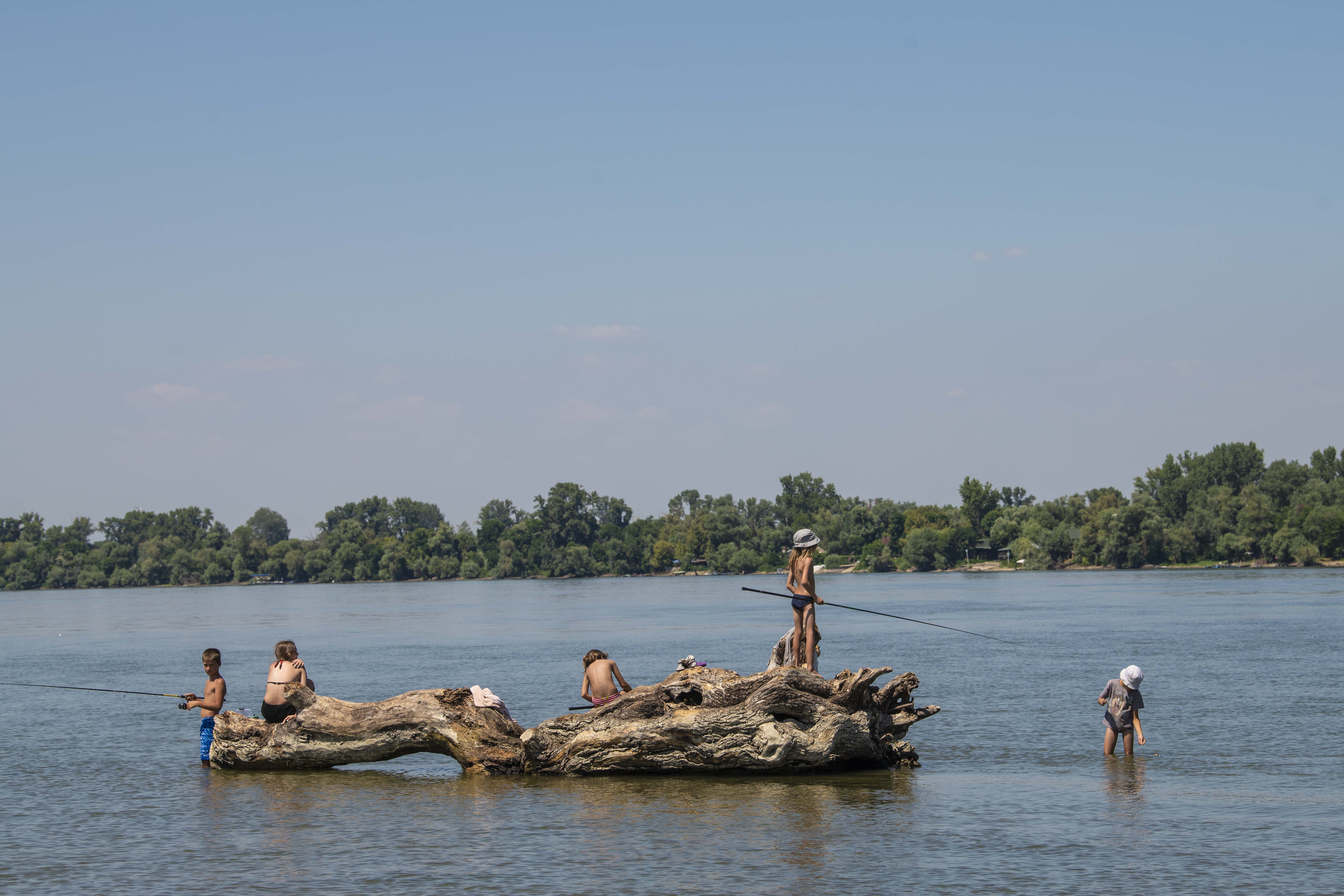 Zemun 25.07.2022 Lido kupaliste pontonski most kupaci skoljke reka