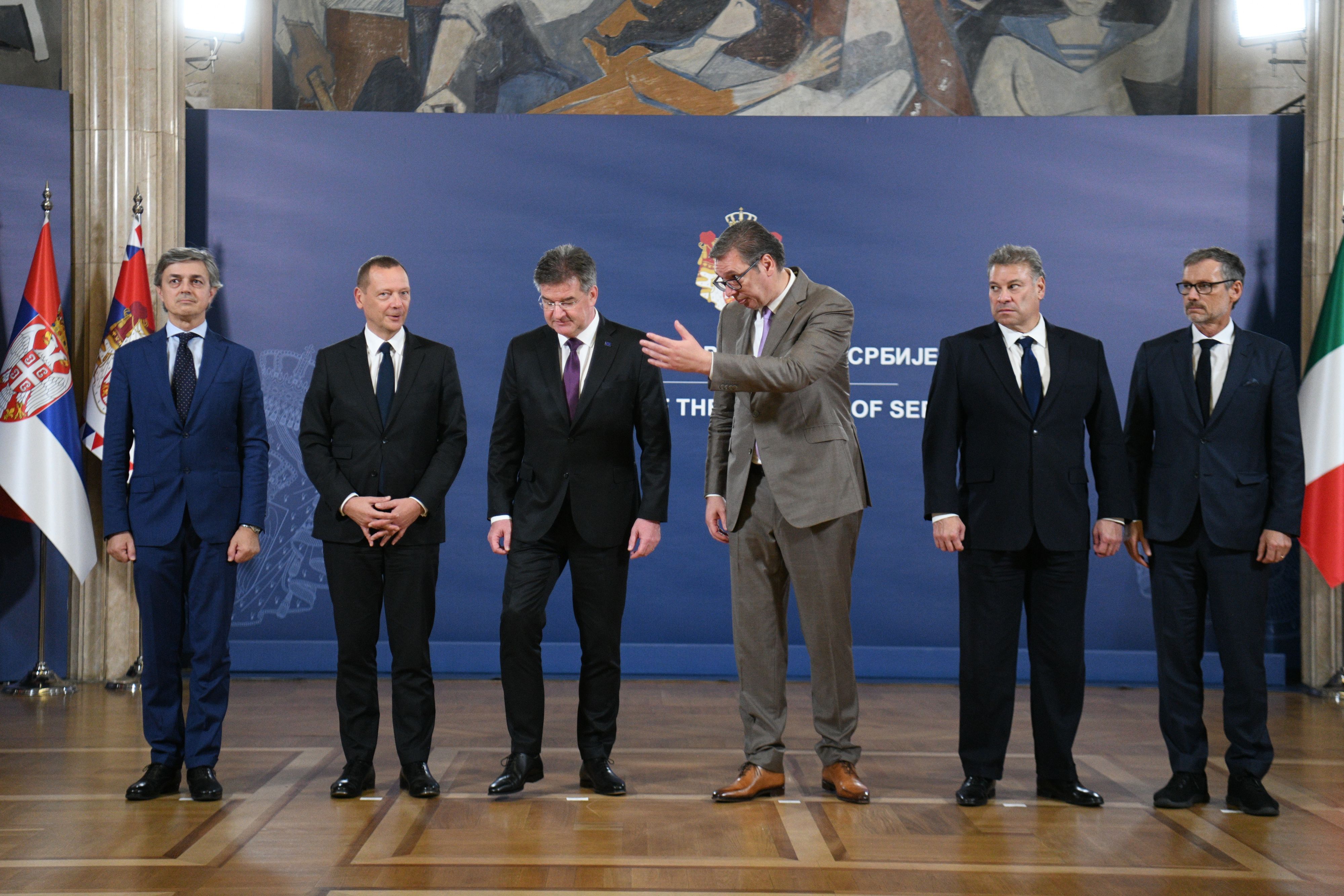 Beograd 21. oktobar 2023  Sastanak predsednika Srbije sa specijalnim predstavncima EU za dijalog Beograda i Prištine i druga regionalna pitanja Zapadnog Balkana Velika petorka Foto:Filip Krainčanić/Nova.rs