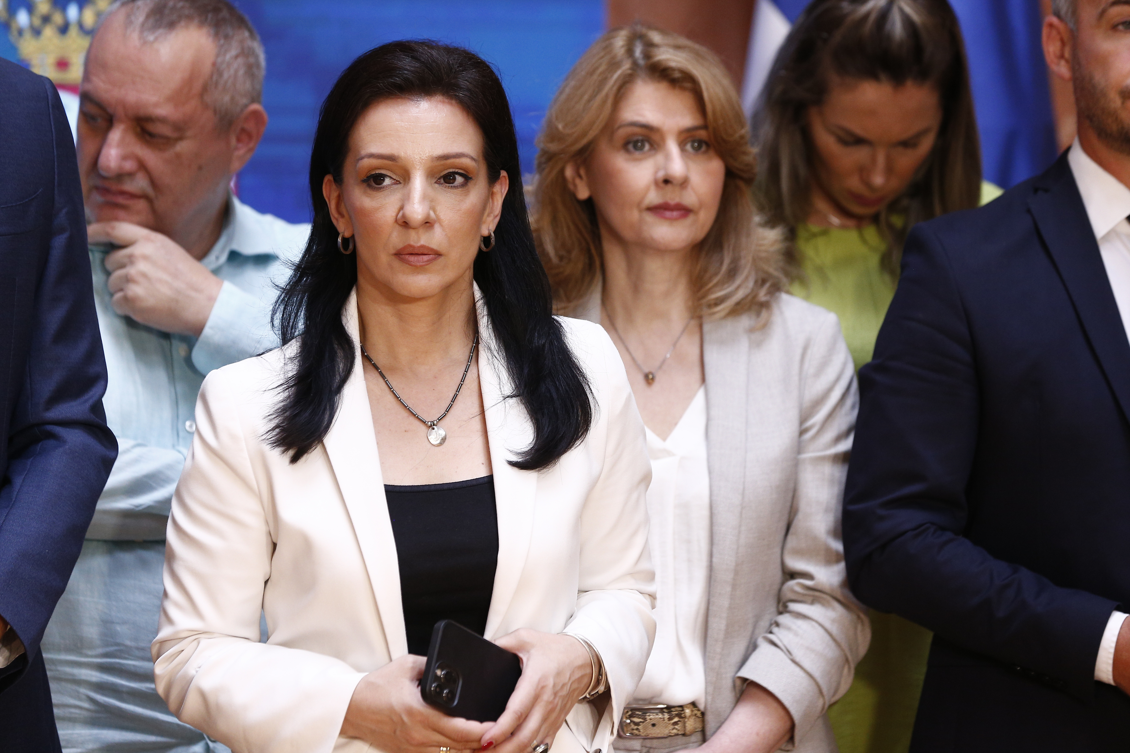 Opposition media conference where the route of the 12th "Serbia against violence" protest was announced.Konferencija za medije opozicije na kojoj je najavljena ruta 12.  protesta "Srbija protiv nasilja".