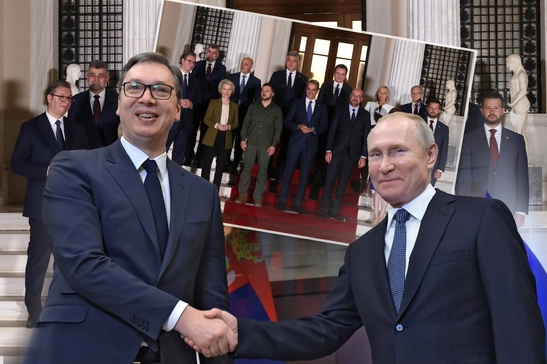 Greek PM Mitsotakis hosts dinner at Maximos Mansion in Athens