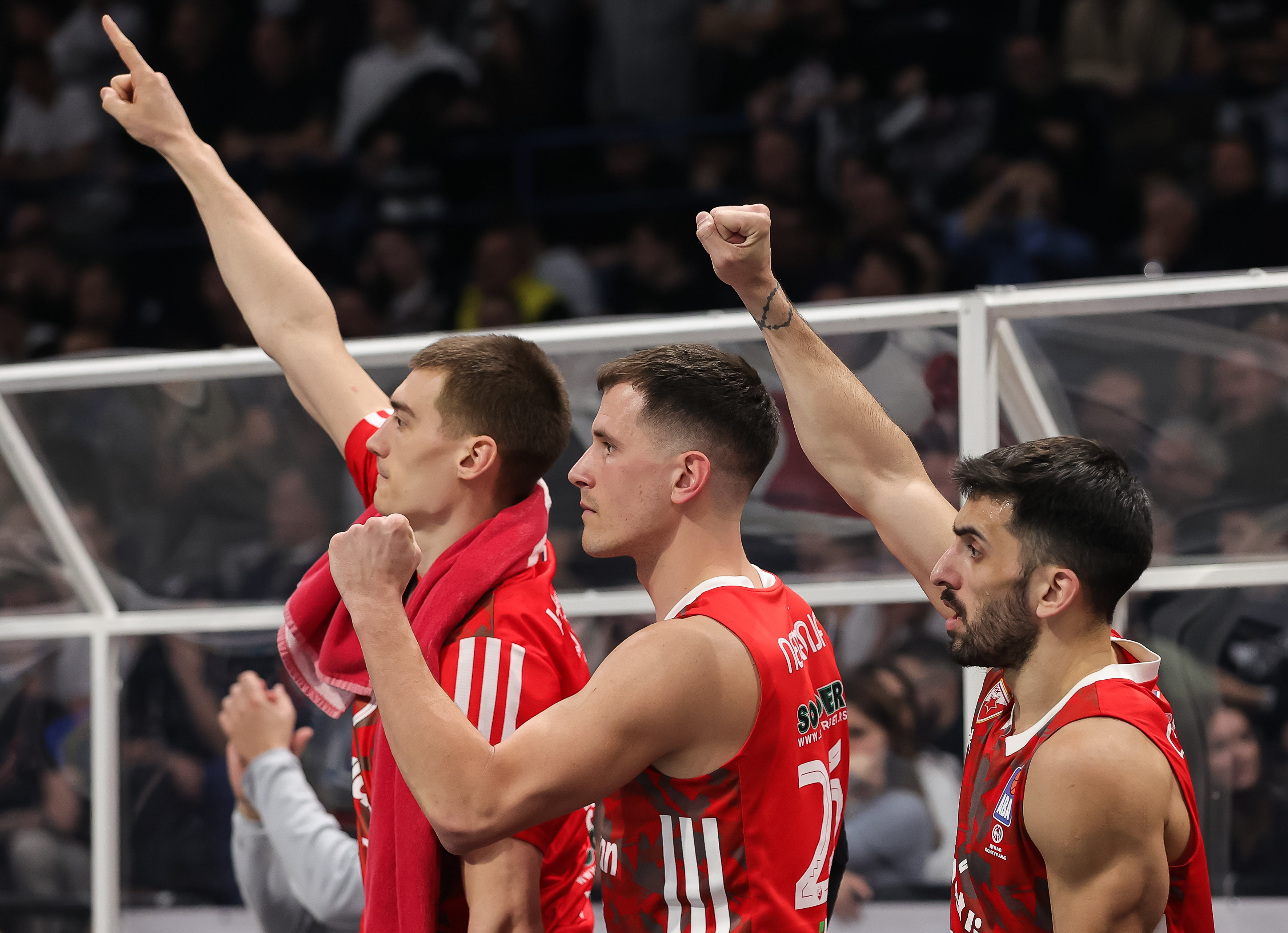 during the Aba League Season 2022-2023 match between Partizan and Crvena Zvezda at Stark Arena on March 13, 2023 in Belgrade, Serbia. (Photo by Srdjan Stevanovic/Starsport.rs ©)