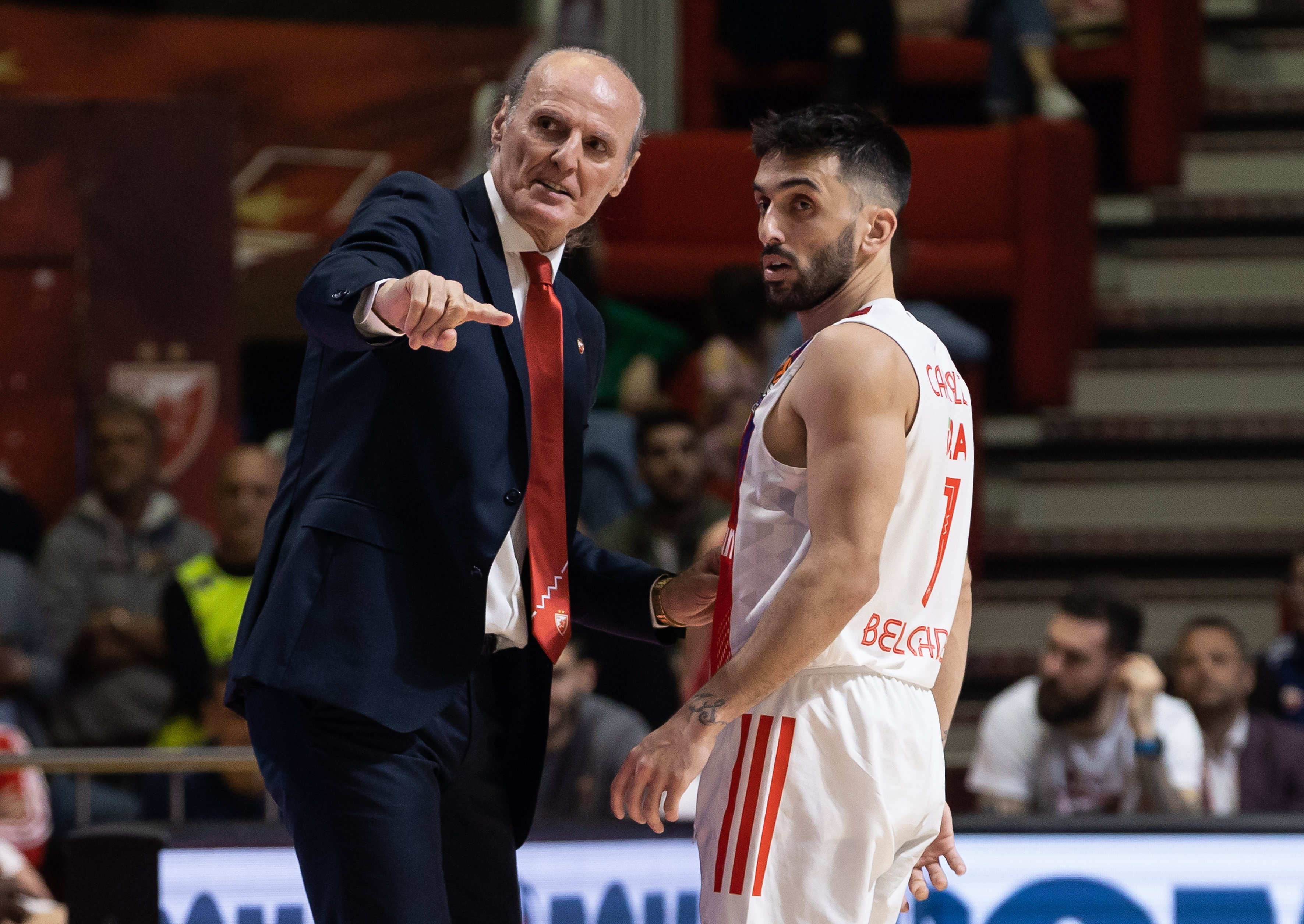during the 2022/2023 Turkish Airlines EuroLeague Regular Season match between Crvena Zvezda mts Belgrade and Valencia at Aleksandar Nikolic Hall on March 29, 2023 in Belgrade, Serbia. (Photo by Srdjan Stevanovic/Starsport.rs ©)