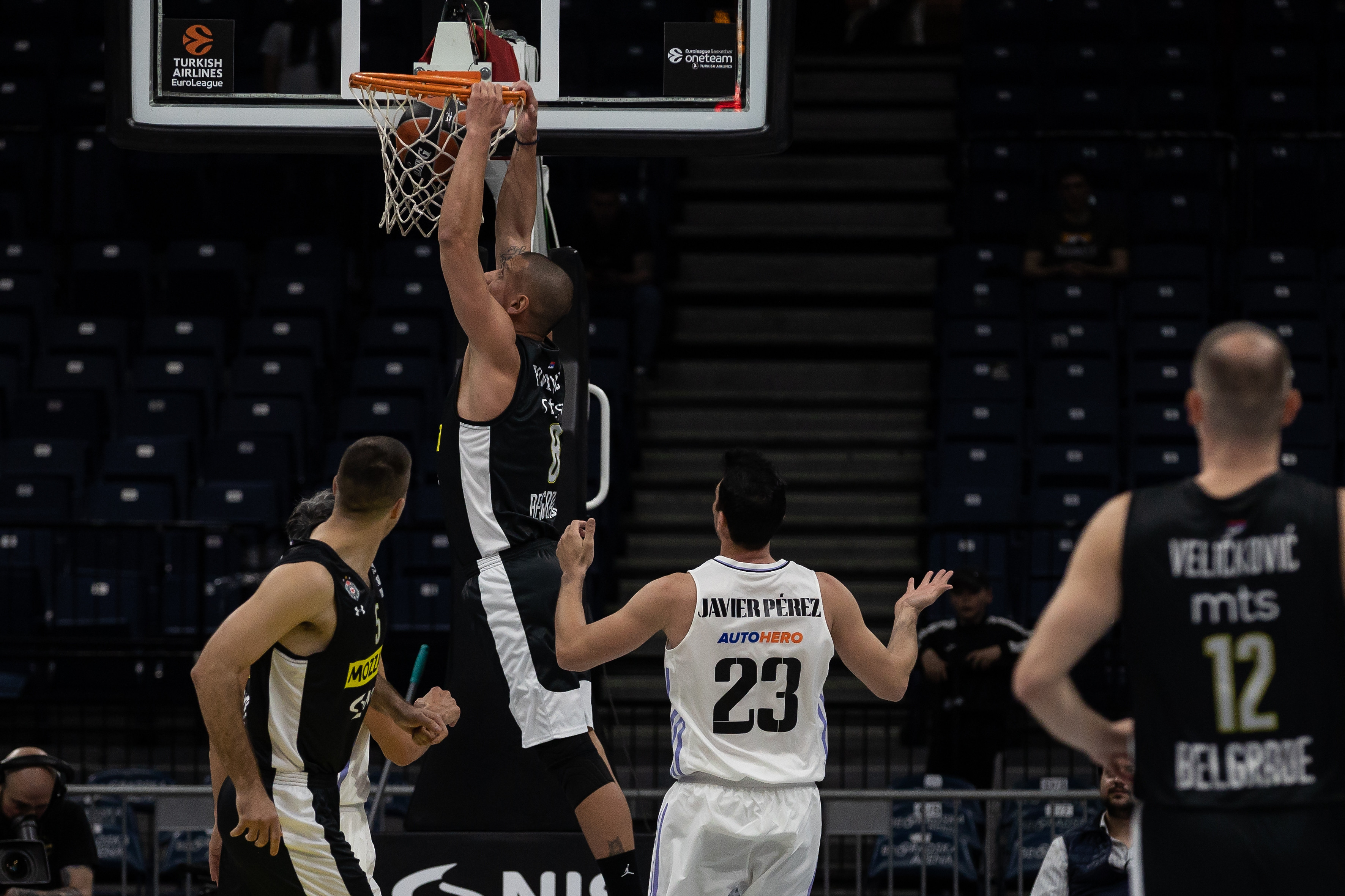 during the 2022/2023 Turkish Airlines EuroLeague Regular Season match between Partizan Mozzart Bet Belgrade and  Real Madrid on March 31, 2023 in Belgrade, Serbia. (Photo by Srdjan Stevanovic/Starsport.rs ©)