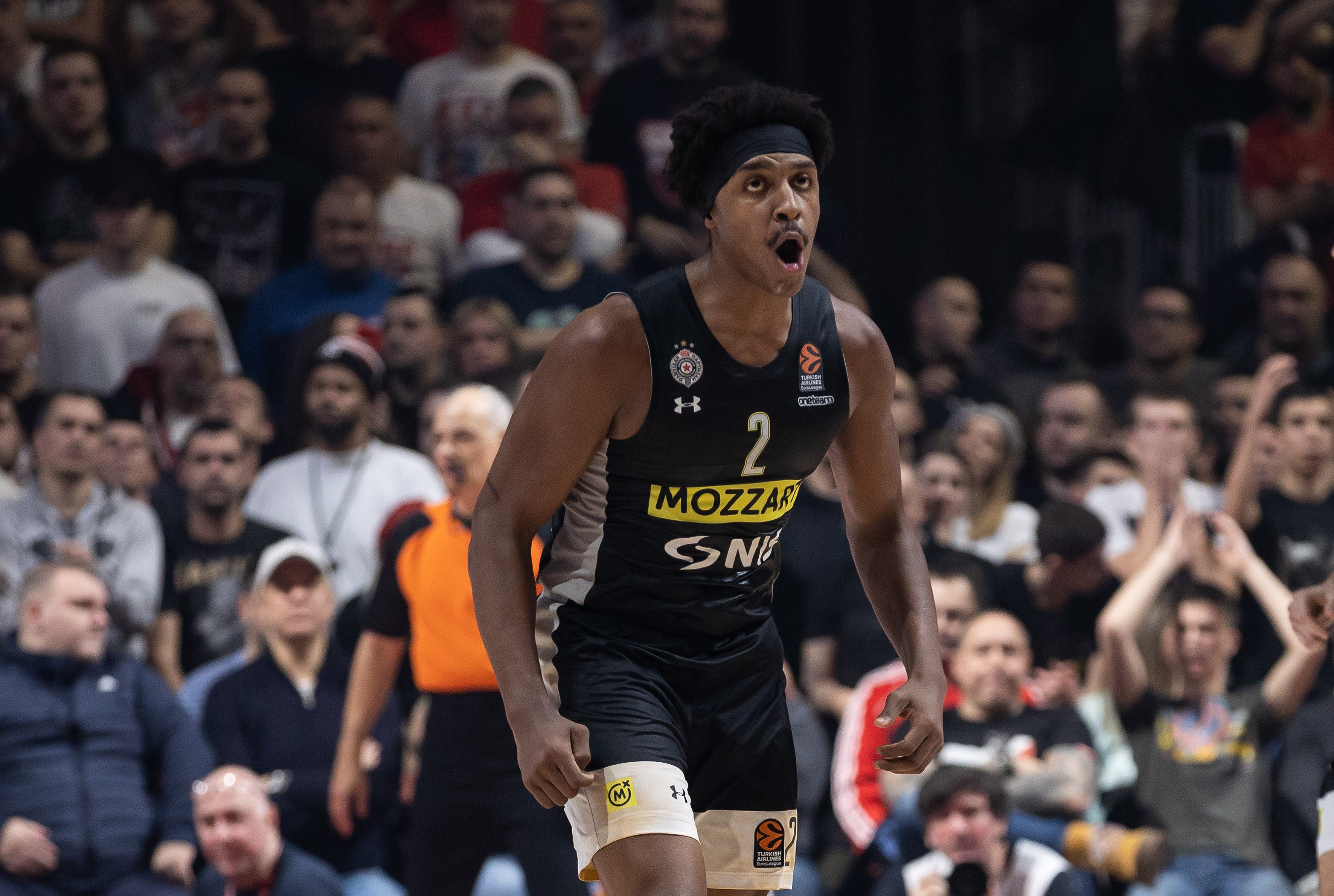 during the 2022/2023 Turkish Airlines EuroLeague Regular Season match between Crvena Zvezda mts Belgrade and Partizan Mozzart Bet Belgrade at Aleksandar Nikolic Hall on January 27, 2023 in Belgrade, Serbia. (Photo by Srdjan Stevanovic/Starsport.rs ©)