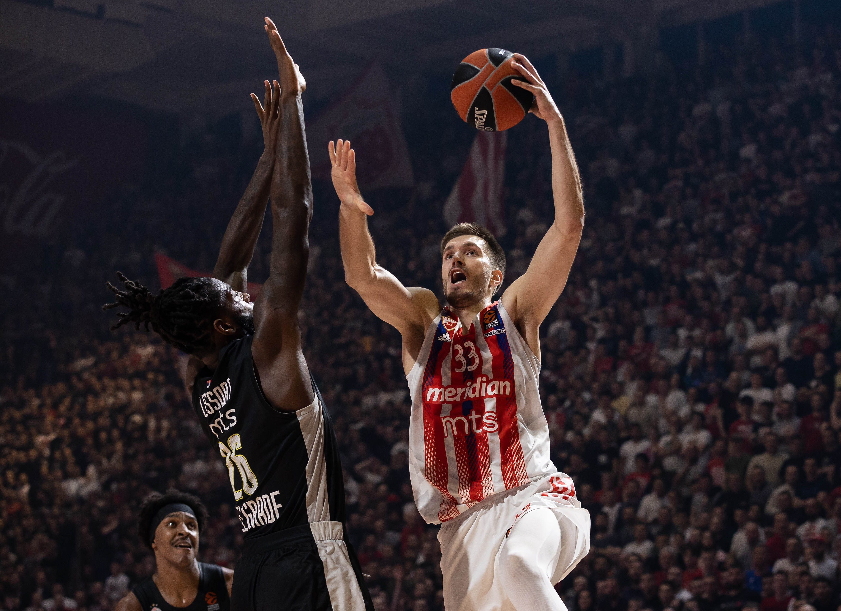 during the 2022/2023 Turkish Airlines EuroLeague Regular Season match between Crvena Zvezda mts Belgrade and Partizan Mozzart Bet Belgrade at Aleksandar Nikolic Hall on January 27, 2023 in Belgrade, Serbia. (Photo by Srdjan Stevanovic/Starsport.rs ©)