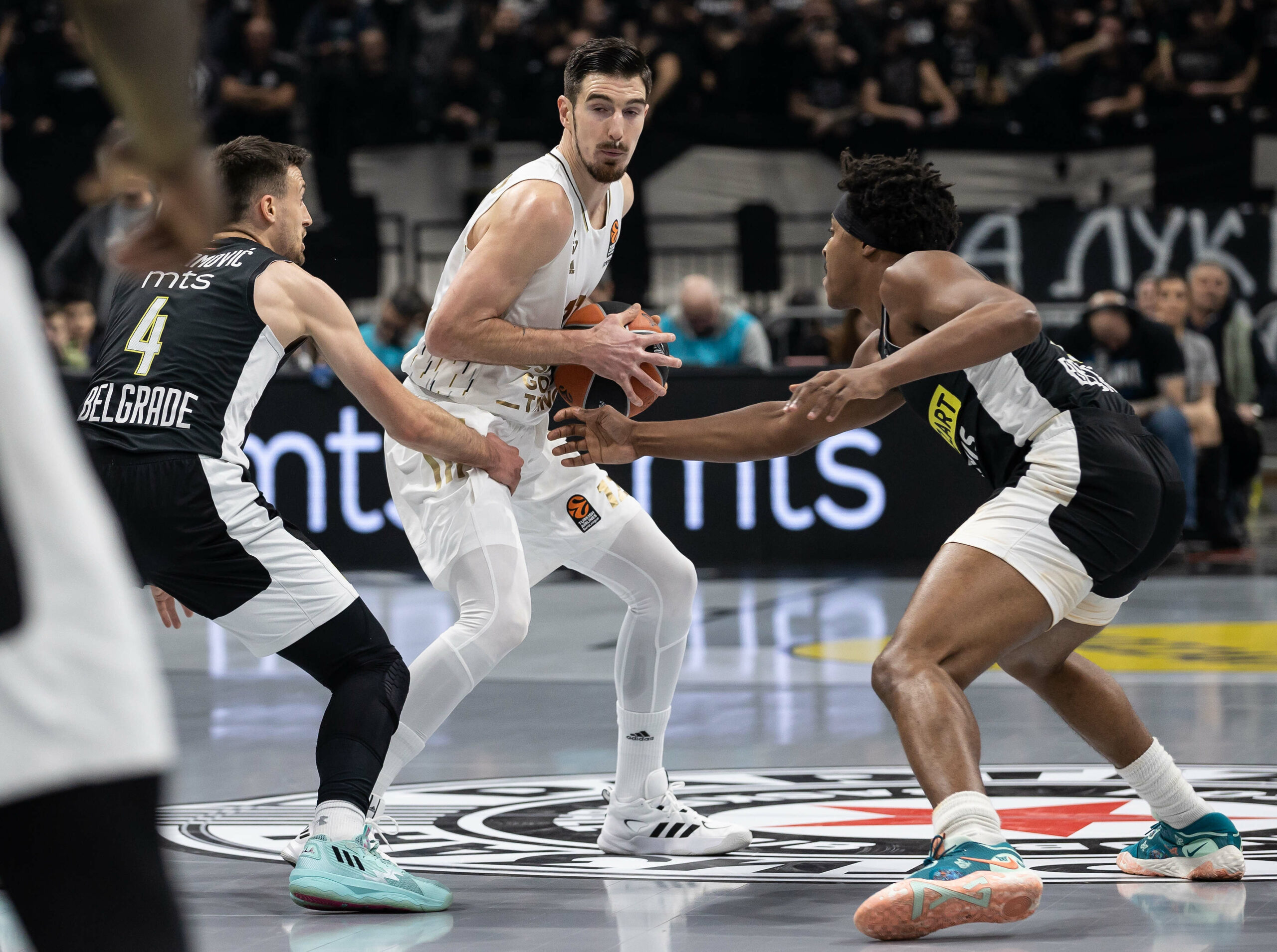 during the Aba League Season 2022-2023 match between Partizan and Mornar Bar at Aleksandar Nikolic hall on January 29, 2023 in Belgrade, Serbia. (Photo by Srdjan Stevanovic/Starsport.rs ©)