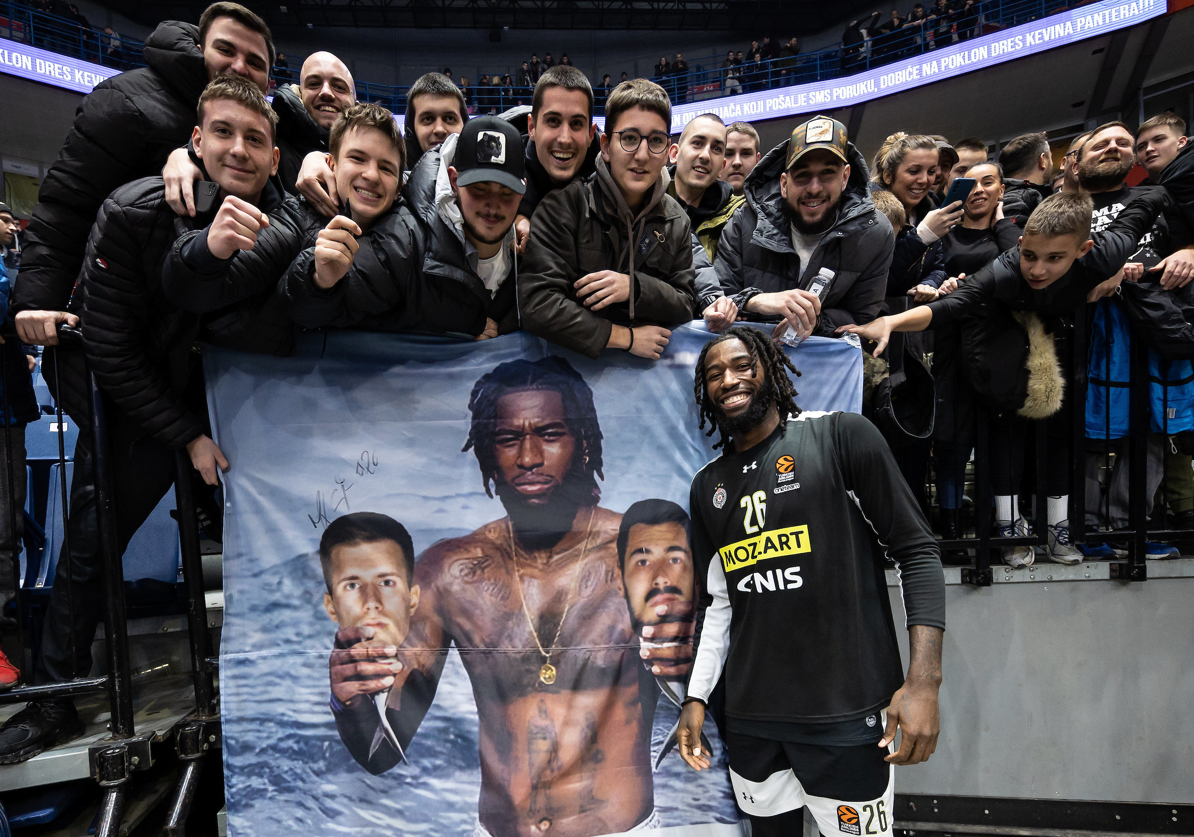 during the Aba League Season 2022-2023 match between Partizan and Mornar Bar at Aleksandar Nikolic hall on January 29, 2023 in Belgrade, Serbia. (Photo by Srdjan Stevanovic/Starsport.rs ©)