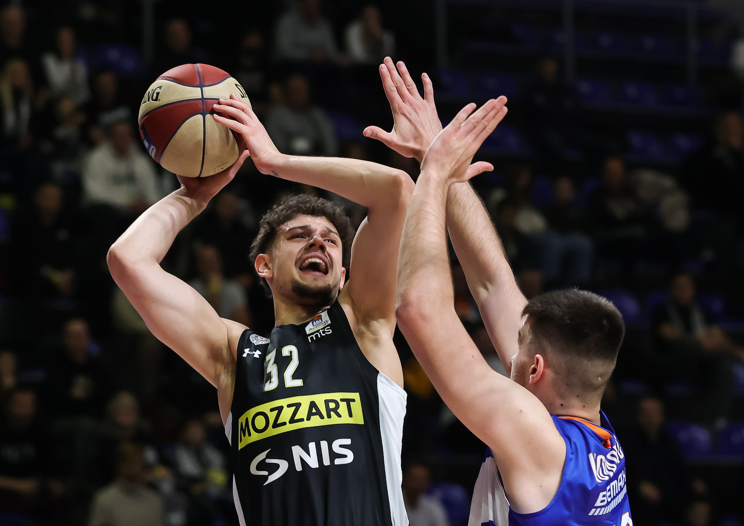 during the Aba League Season 2022-2023 match between Partizan and Mornar Bar at Aleksandar Nikolic hall on January 29, 2023 in Belgrade, Serbia. (Photo by Srdjan Stevanovic/Starsport.rs ©)