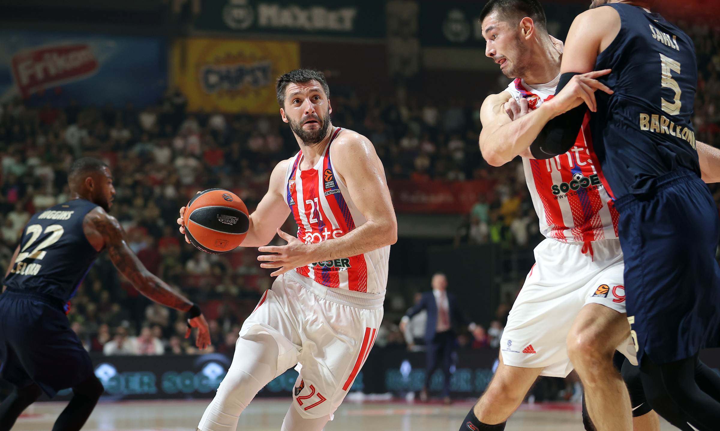 Crvena Zvezda's Stefan Markovic in action during Euroleague basketball match between Crvena Zvezda and Barcelona
