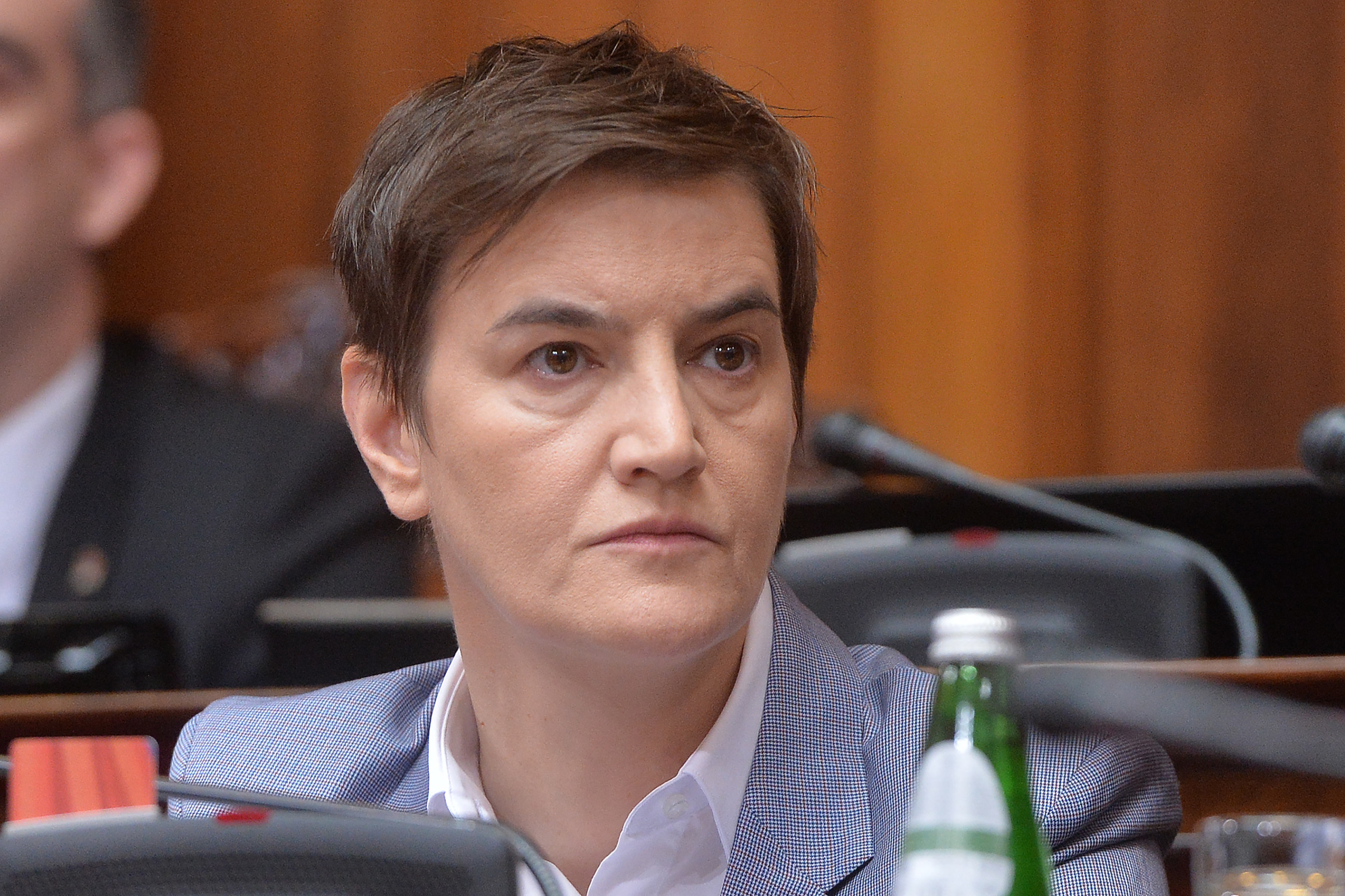 Beograd, 22. juna 2023. - U Skuptini Srbije nastavljeno je Treæe vanredno zasedanje Narodne skuptine Republike Srbije u Trinaestom sazivu. Premijerka Ana Brnabiæ na zasedanju skuptine. FOTO TANJUG/ ZORAN ESTIÆ/ bg