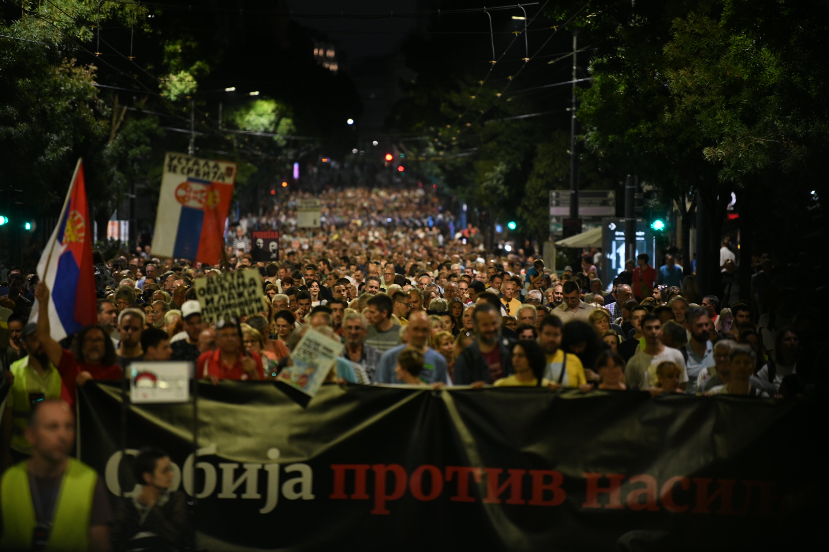 Beograd 02.09.2023. Šetnja. Protest Srbija protiv nasilje, 18. protest građana pod nazivom Srbija protiv nasilja  Foto: Vesna Lalić/Nova.rs