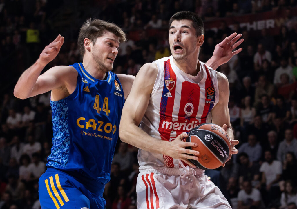 during the 2022/2023 Turkish Airlines EuroLeague Regular Season match between Crvena Zvezda mts Belgrade and Alba Berlin at Aleksandar Nikolic Hall on February 24, 2023 in Belgrade, Serbia. (Photo by Srdjan Stevanovic/Starsport.rs ©)