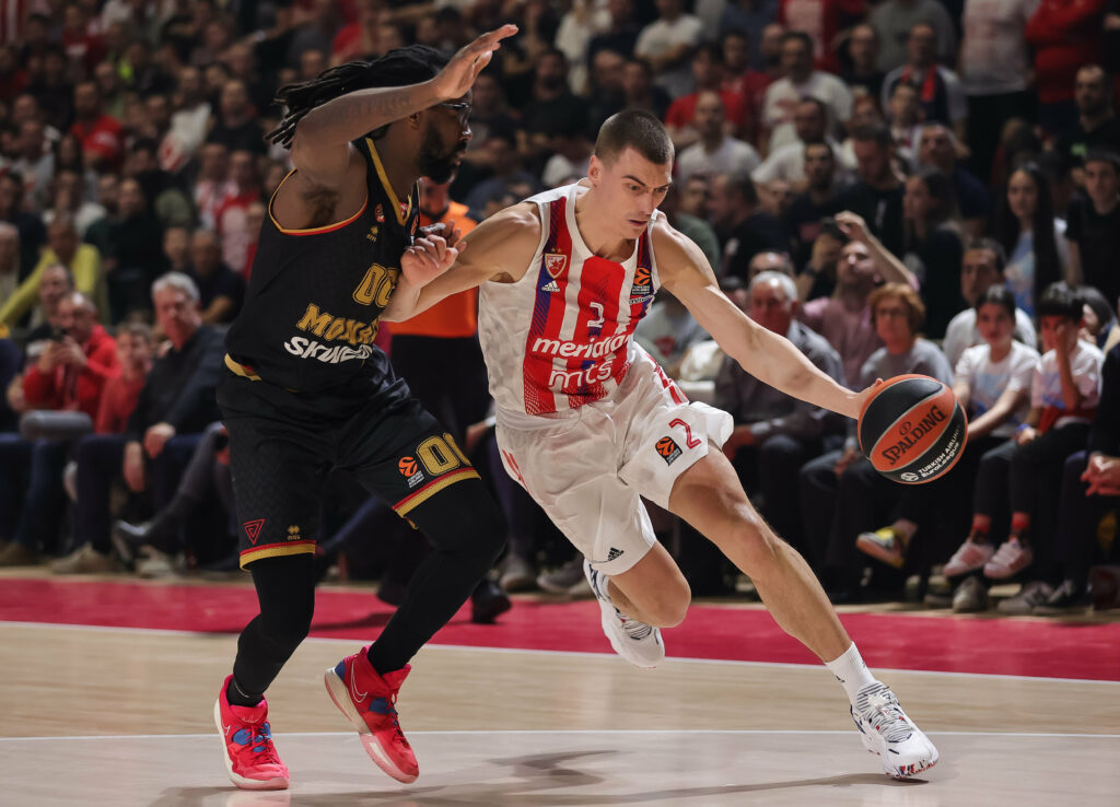 during the 2022/2023 Turkish Airlines EuroLeague Regular Season match between Crvena Zvezda mts Belgrade and AS Monaco at Aleksandar Nikolic Hall on January 12, 2023 in Belgrade, Serbia. (Photo by Srdjan Stevanovic/Starsport.rs ©)