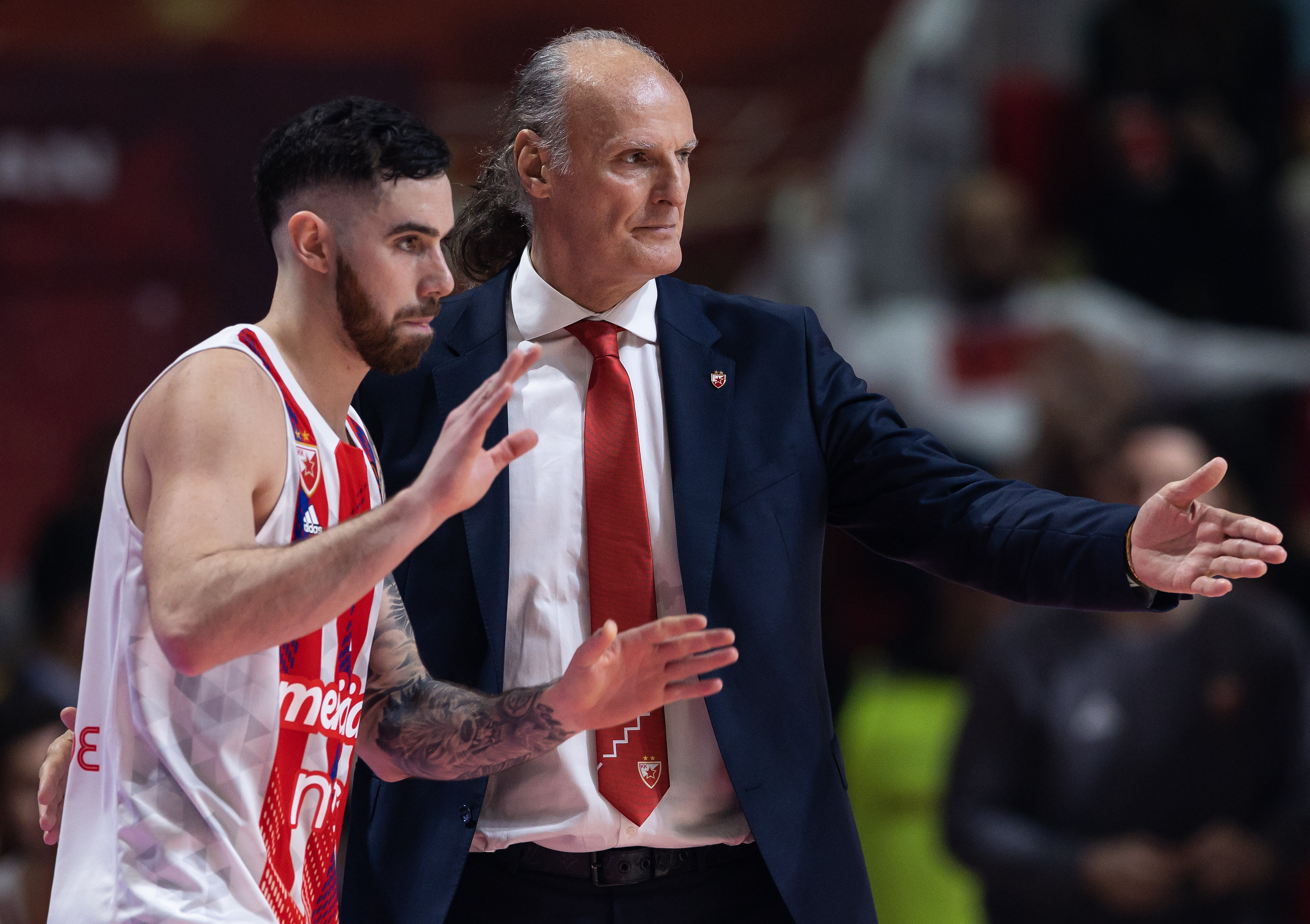 during the 2022/2023 Turkish Airlines EuroLeague Regular Season match between Crvena Zvezda mts Belgrade and AS Monaco at Aleksandar Nikolic Hall on January 12, 2023 in Belgrade, Serbia. (Photo by Srdjan Stevanovic/Starsport.rs ©)