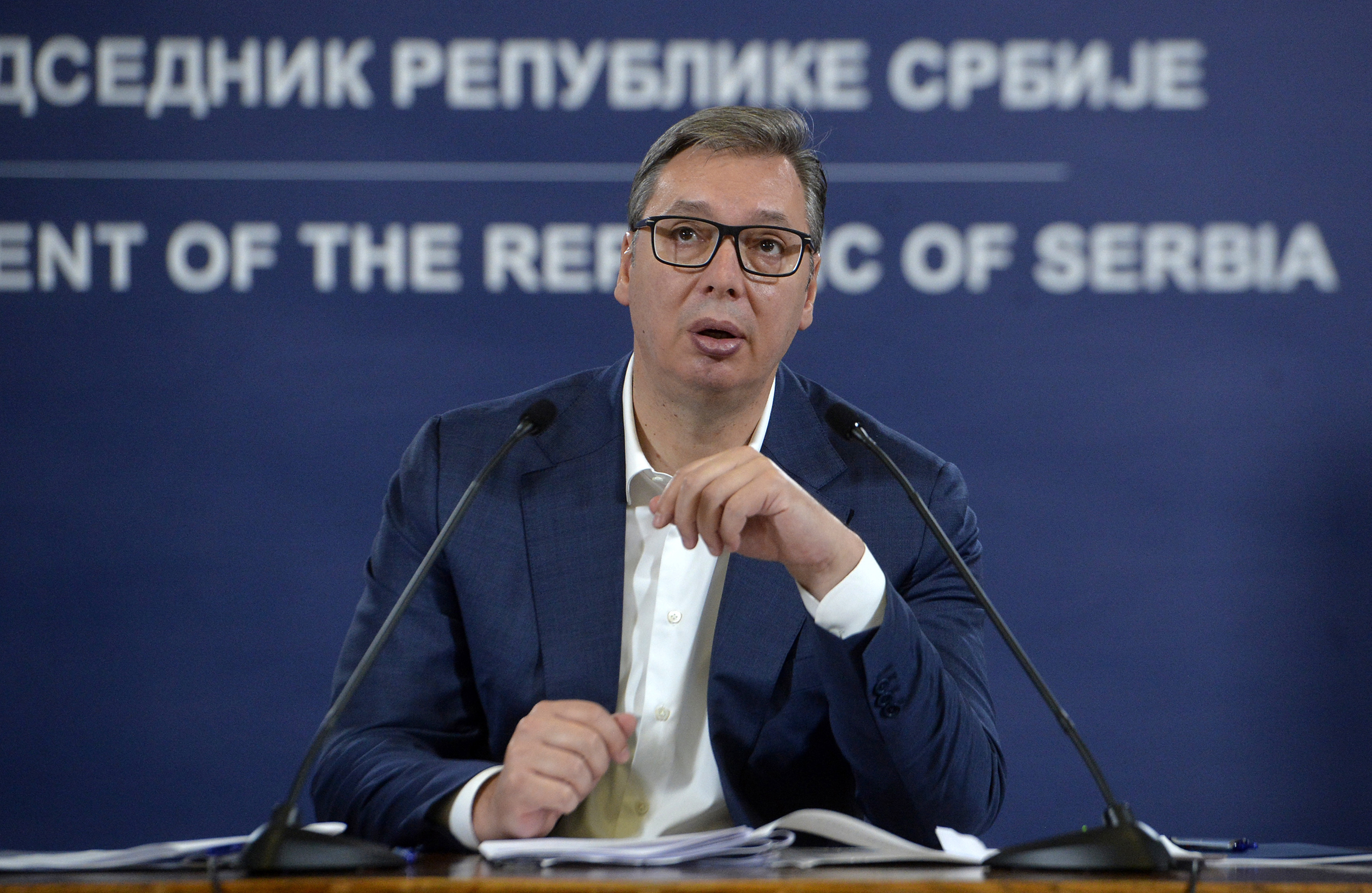 Beograd, 8. septembra 2023. - Obraćanje građanima predsednika Srbije Aleksandra Vučića. FOTO TANJUG/ RADE PRELIĆ/ bs