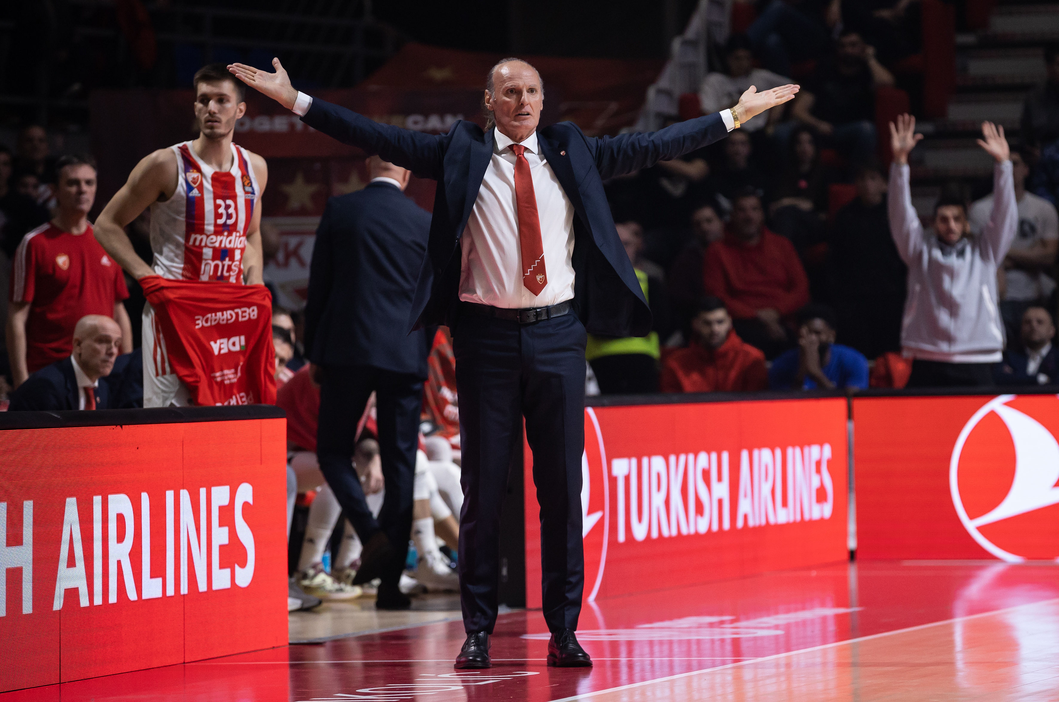 during the 2022/2023 Turkish Airlines EuroLeague Regular Season match between Crvena Zvezda mts Belgrade and Partizan Mozzart Bet Belgrade at Aleksandar Nikolic Hall on January 27, 2023 in Belgrade, Serbia. (Photo by Srdjan Stevanovic/Starsport.rs ©)