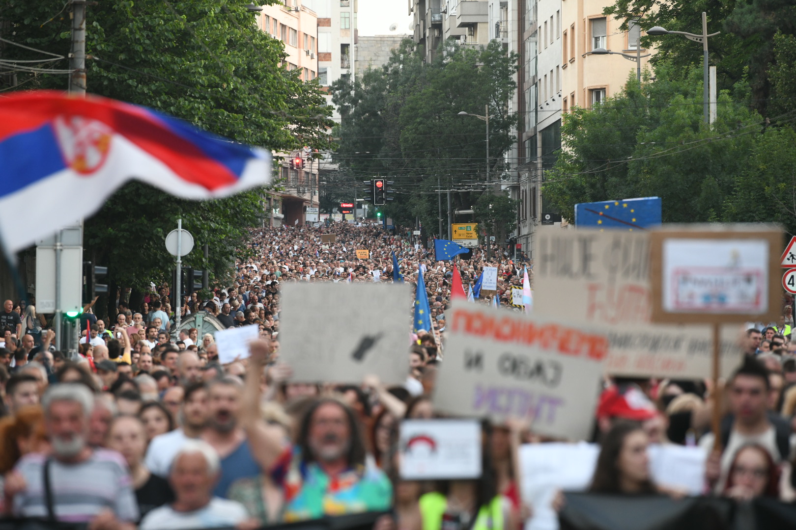Beograd 08. jul 2023. Deseti po redu protest Srbija protiv nasilja Foto:Vesna LalićNova.rs