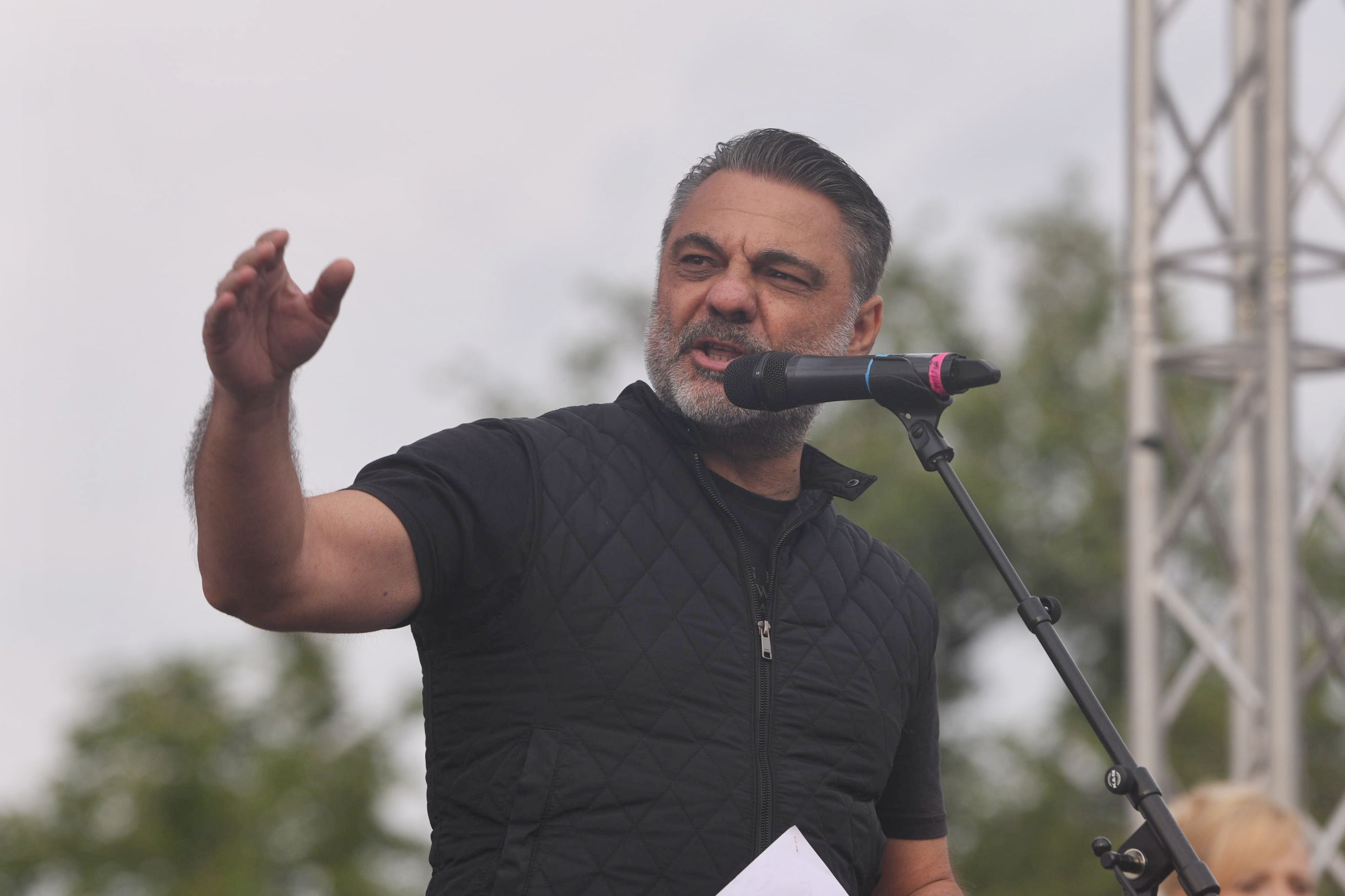 Beograd 17. jun 2023. Sedmi po redu protest Srbija protiv nasilja odrzava se tradicionalno ispred Skupstine Srbije da bi se potom krenulo u setnju ovog puta preko Ulice kneza Milosa do Mostarske petlje Foto:Filip Krainčanić/Nova.rs