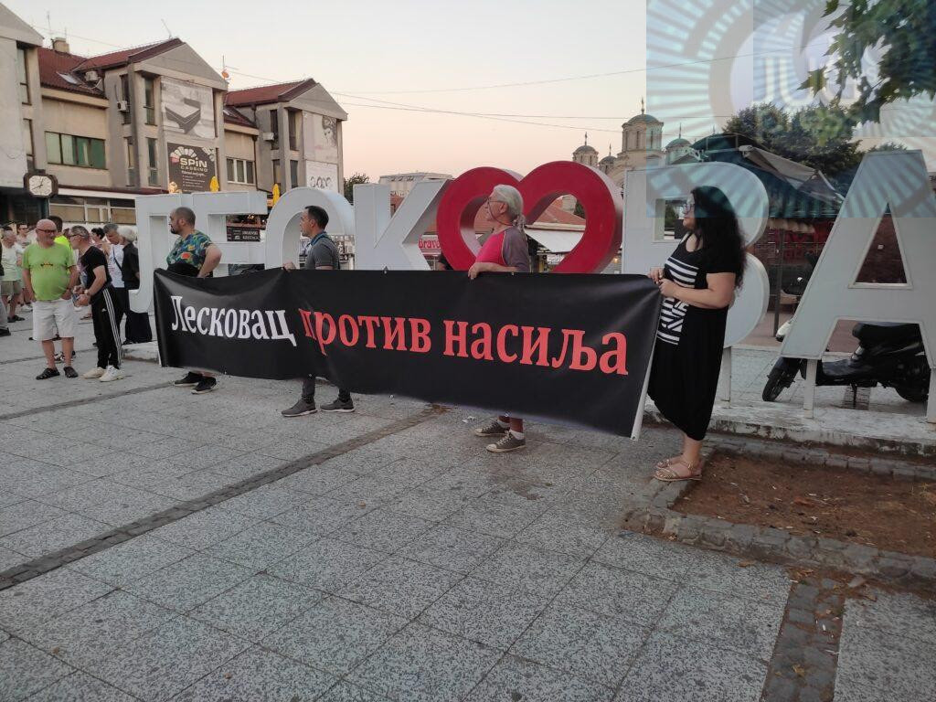 Leskovac, protest Leskovac protiv nasilja Foto: JUGpress