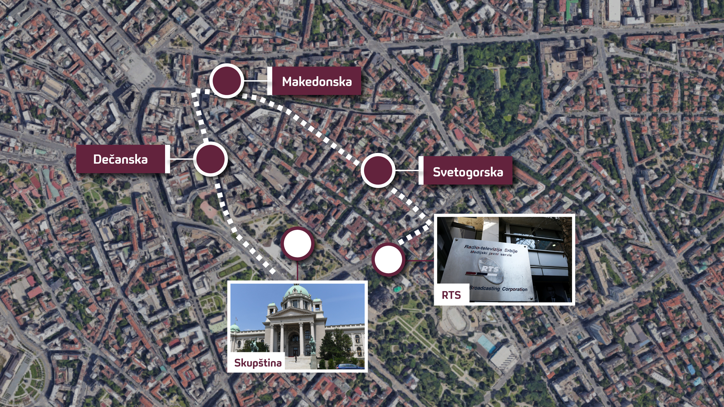 Najava, Mapa protest 19. jul