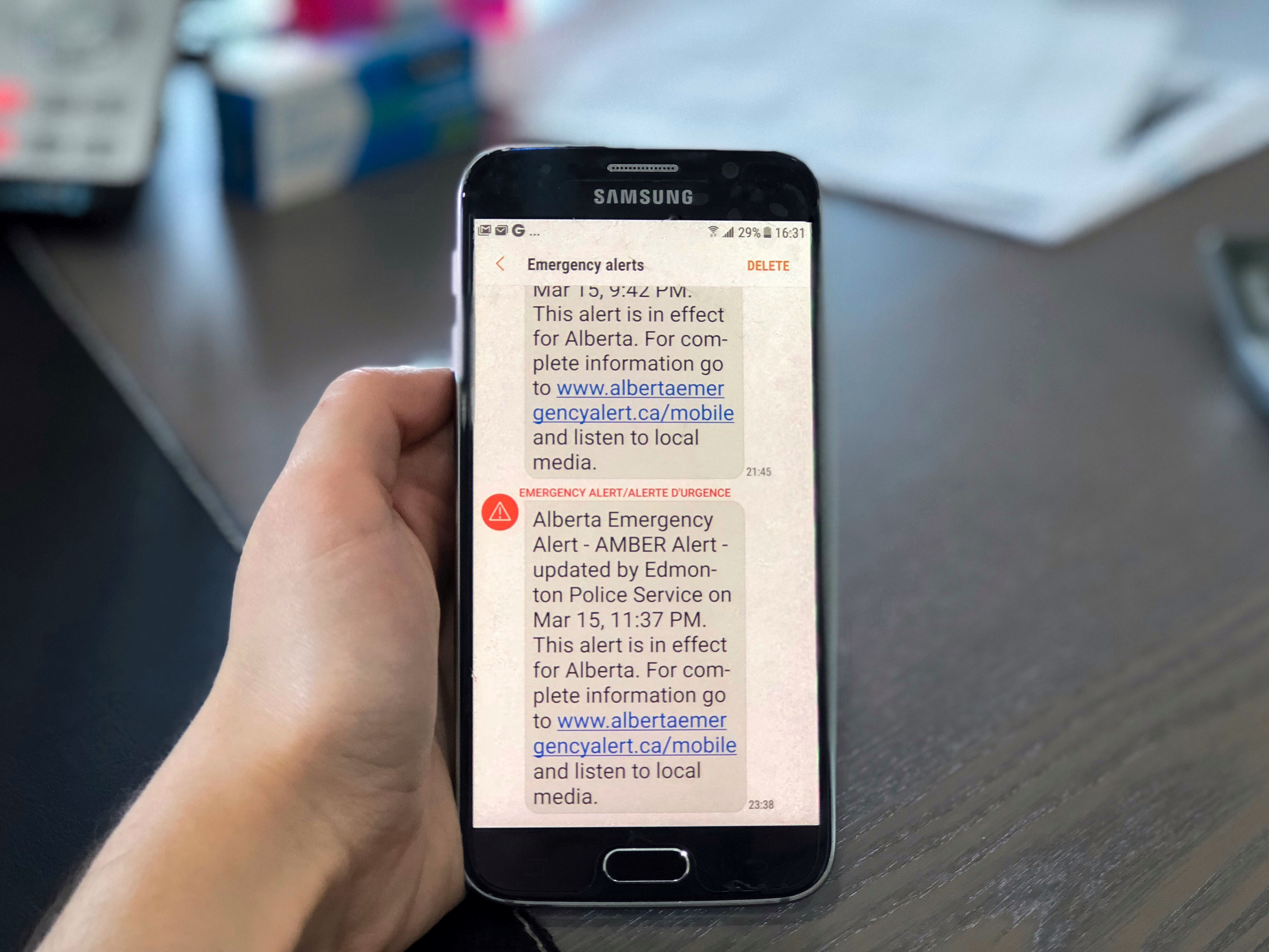 Calgary,,Alberta,-,March,15,,2019:,Amber/emergency,Alert,Notification,On