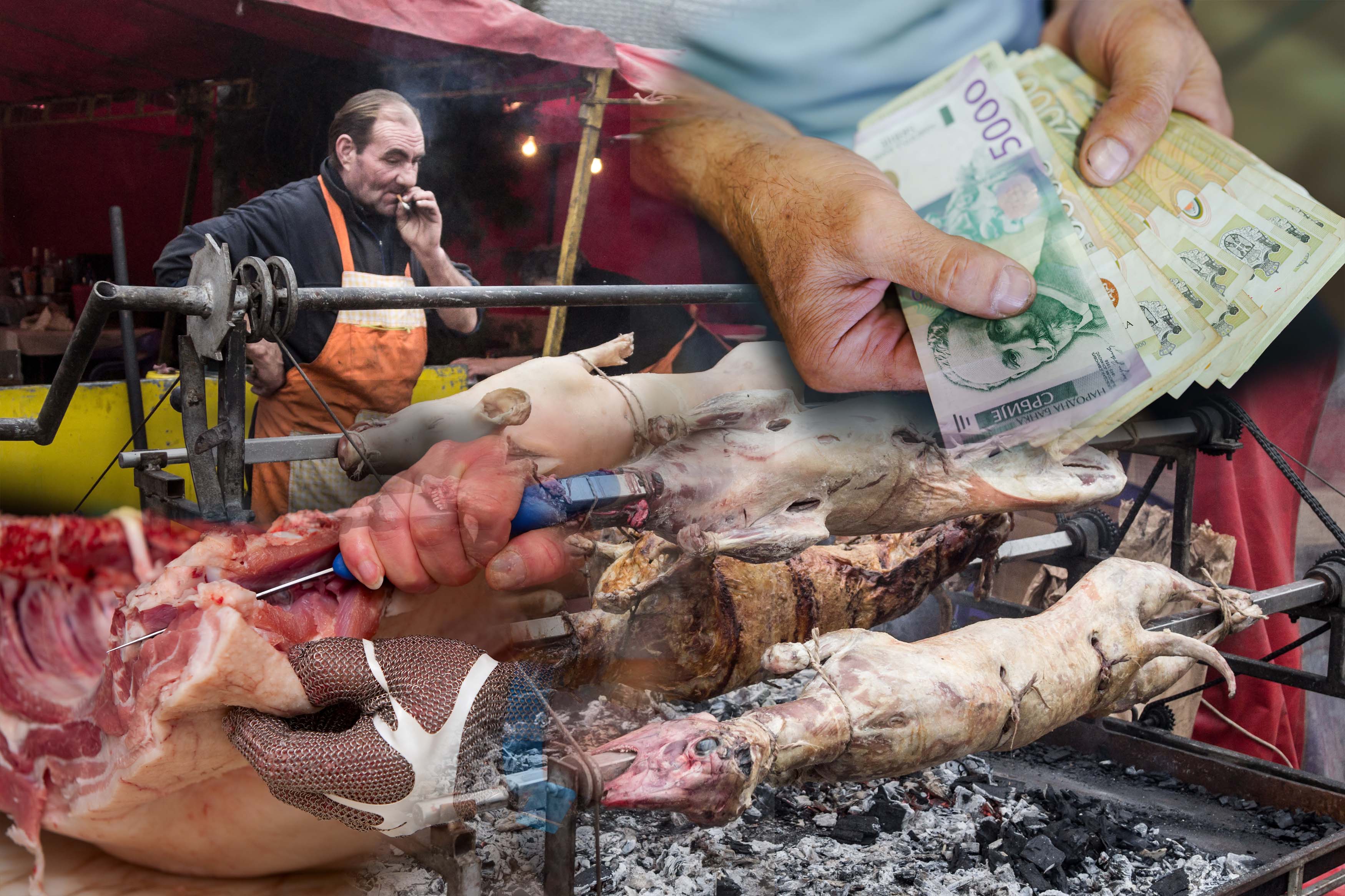 Kacarevo,,Serbia,-,February,18,,2017:,Man,Roasting,A,Pig