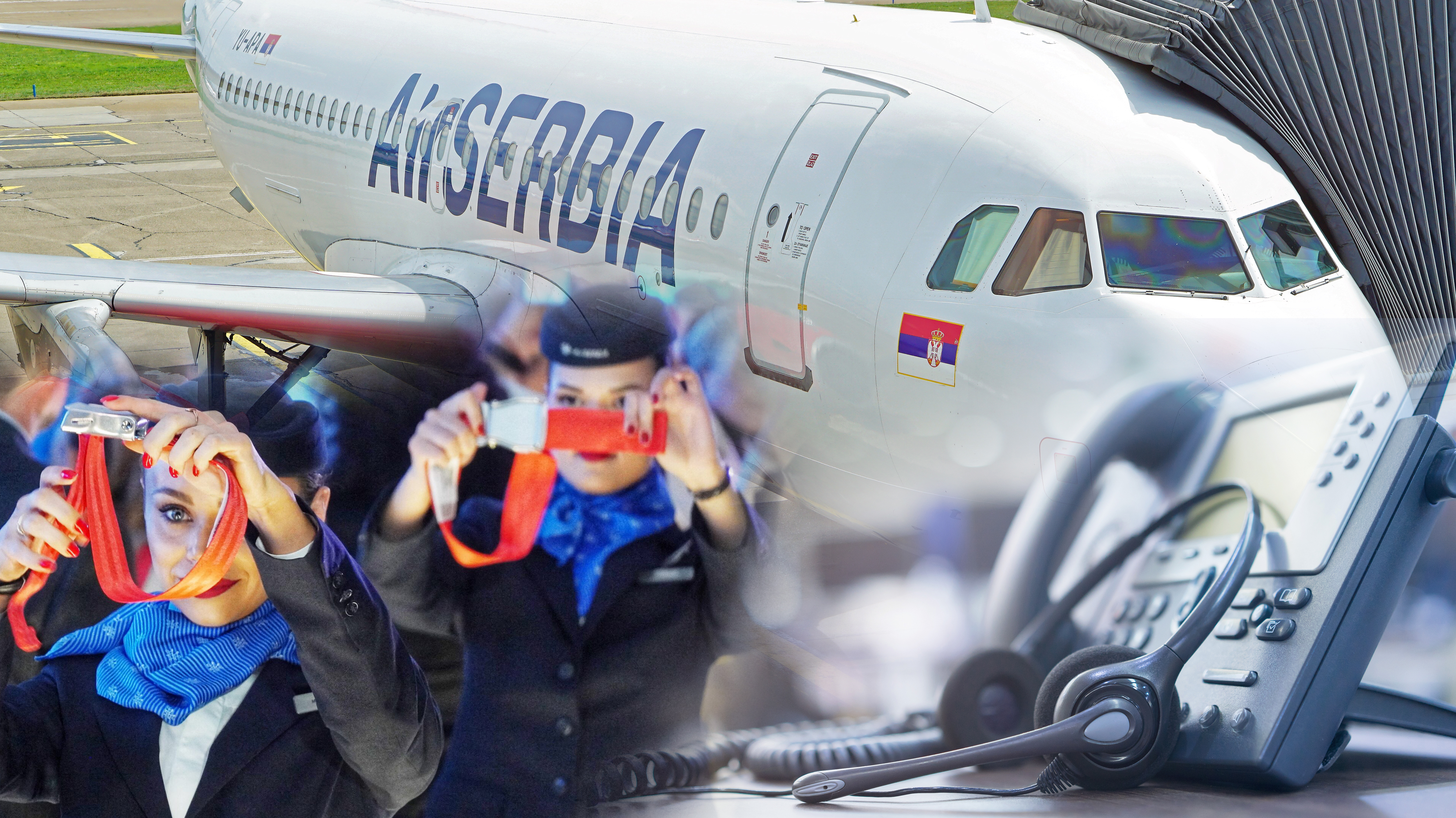 Belgrade, Serbia - May 01, 2015: Airserbia Airbus docked at airport Nikola Tesla, Surcin. Foto:TANJUG/ VLADIMIR ŠPORČIĆ Er Srbija otpušta i degradira radnike