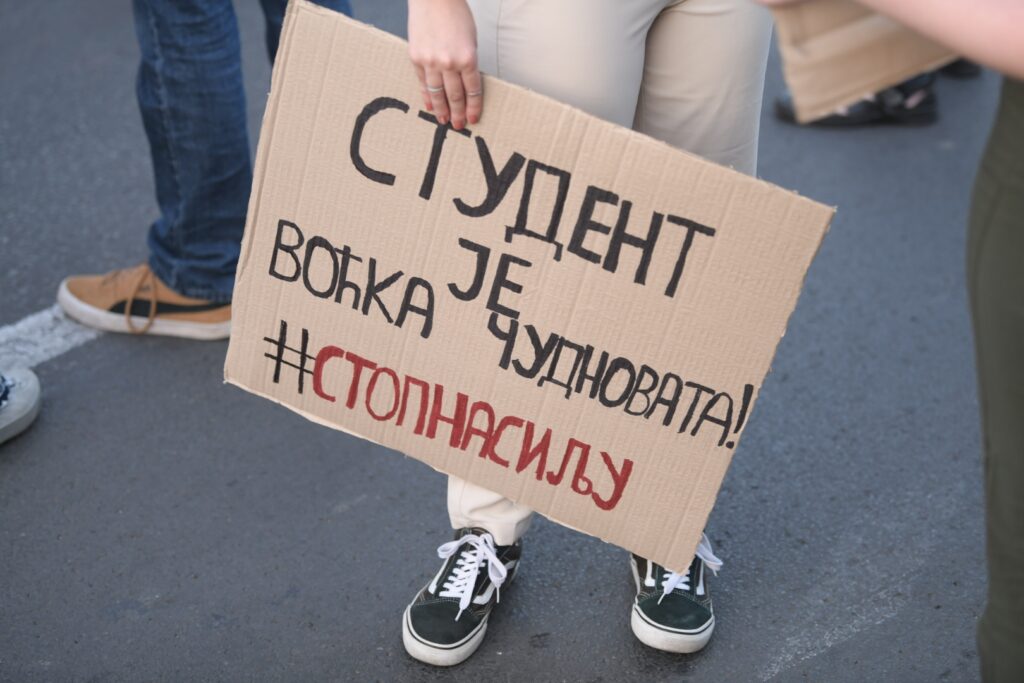 Beograd, 29.07.2023. Skupština, Protest br 13, Srbija protiv nasilja Foto: Dragan Mujan/Nova.rs