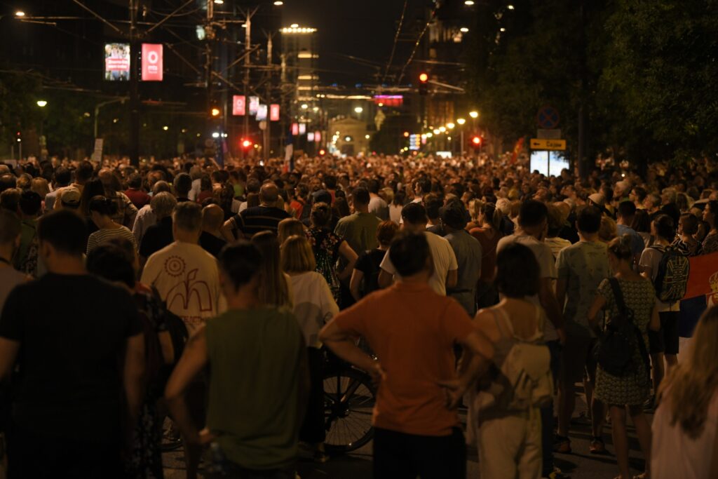 Beograd, 29.07.2023. Nemanjina, Protest br 13, Srbija protiv nasilja Foto: Dragan Mujan/Nova.rs