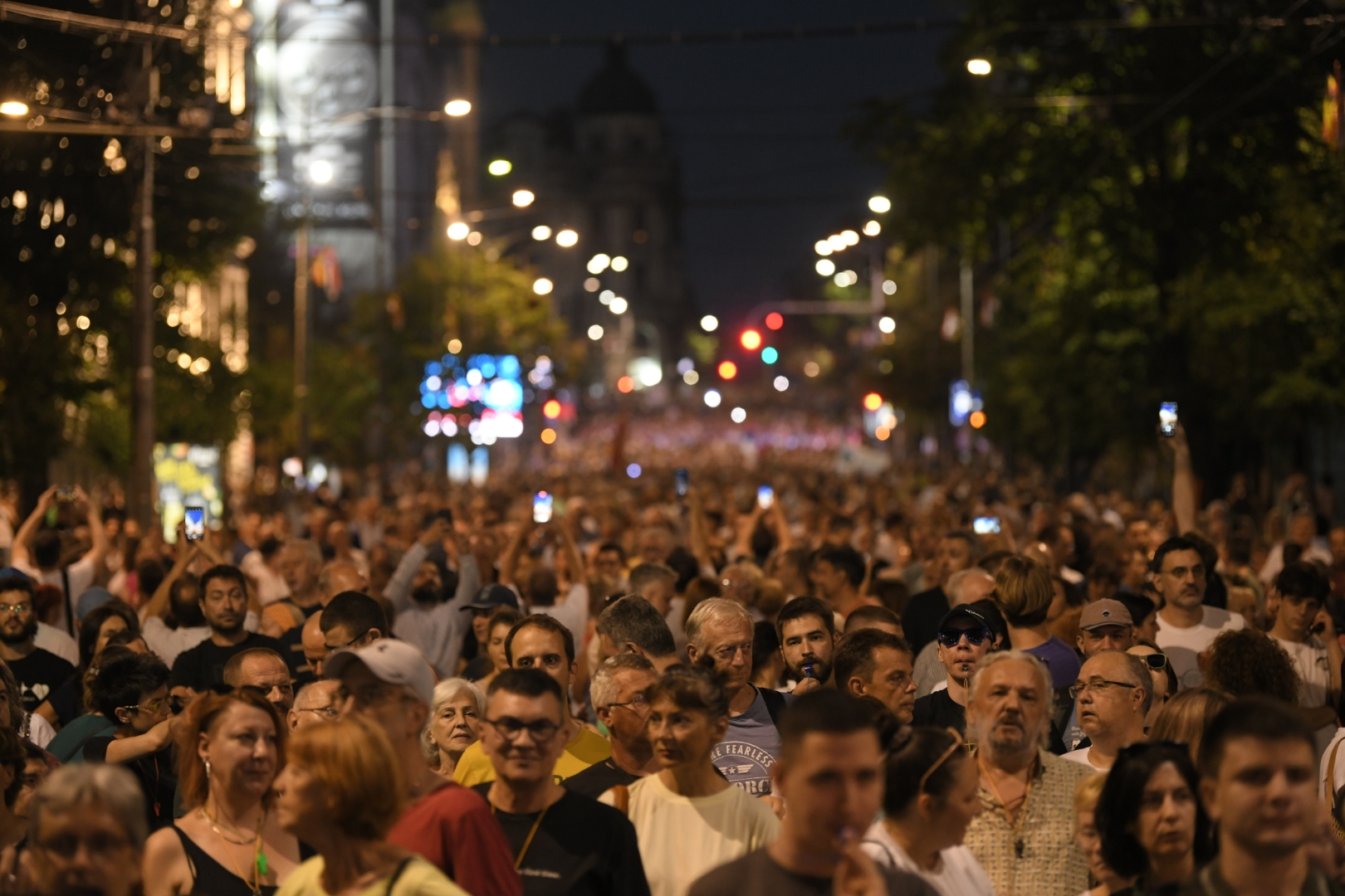 Beograd, 29.07.2023. Skupština, Protest br 13, Srbija protiv nasilja Foto: Dragan Mujan/Nova.rs
