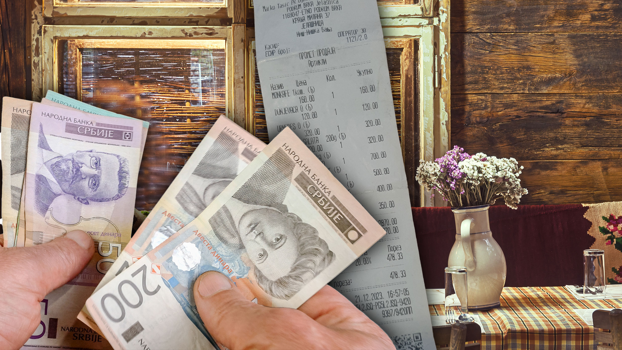 Kafana Niš, Jeftina kafana, Račun