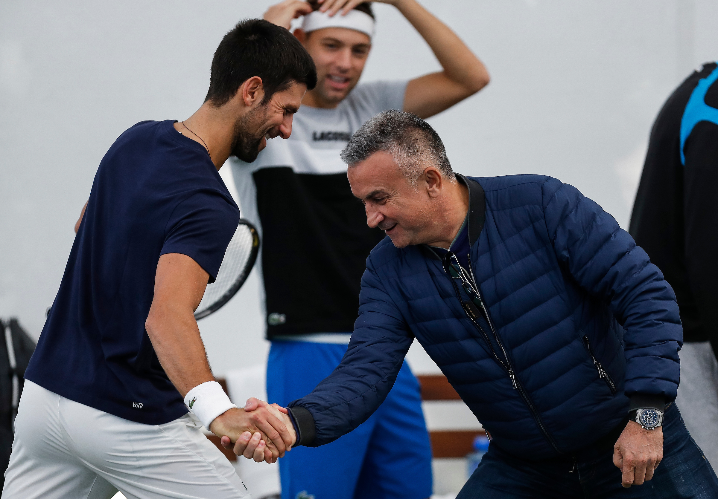 Novak Djokovic Press &amp; Training Practice Trening