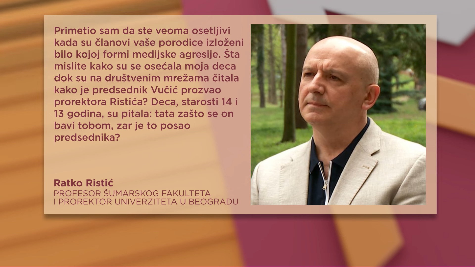 "Tata zašto se on bavi tobom, zar je to posao predsednika?"
