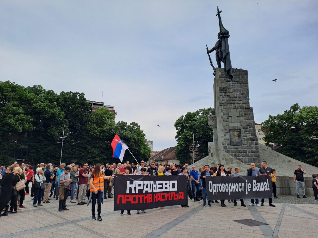 Kraljevo 08.06.2023. Protest Kraljevo protiv nasilja Foto: Nova.rs