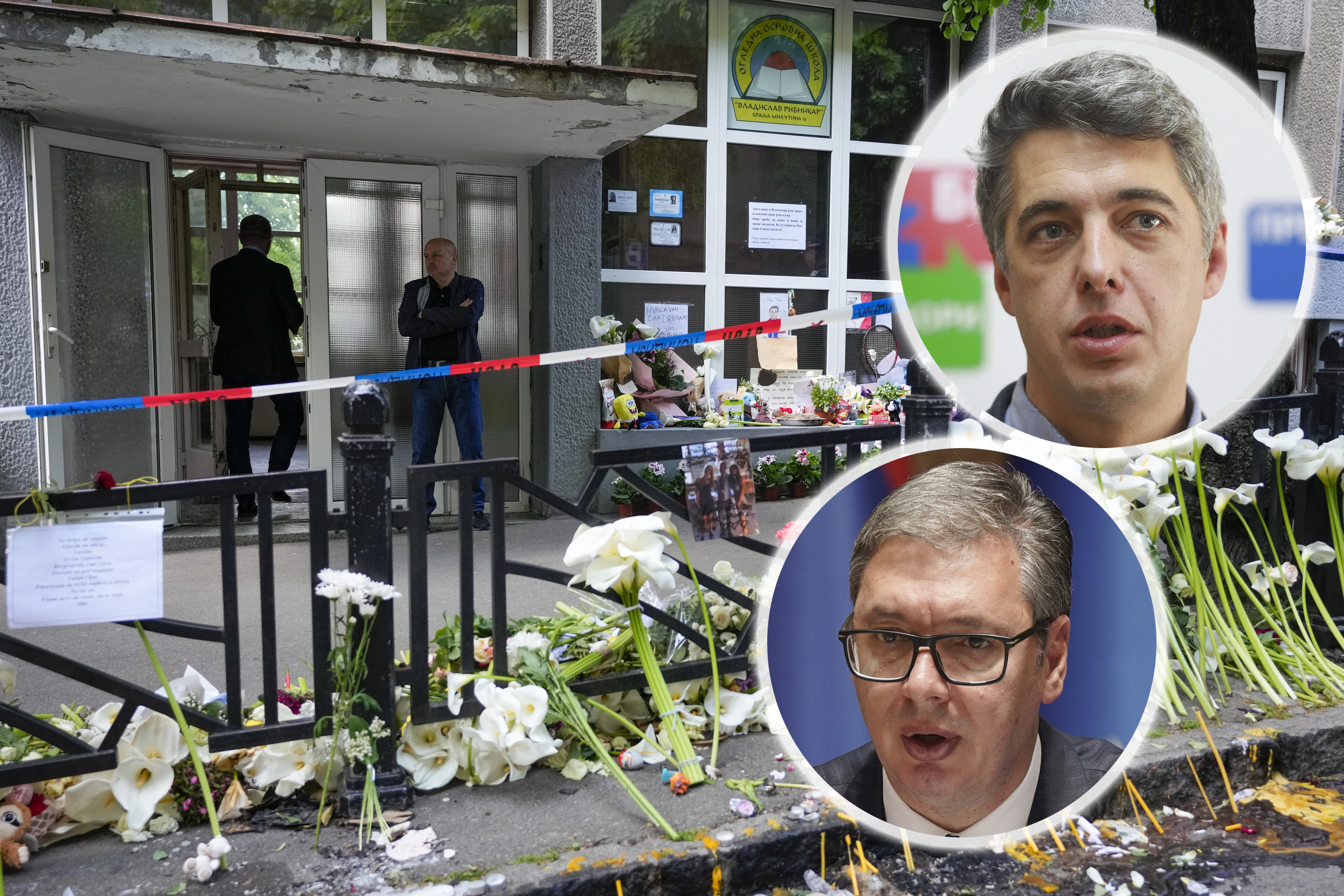 Oš Vladislav Ribnika, Đorđe Miketić i Aleksandar Vučić, kombo Foto: TANJUG/AP Photo/Darko Vojinovic/STRAHINJA AĆIMOVIĆ/Milos Tesic/ATAImages