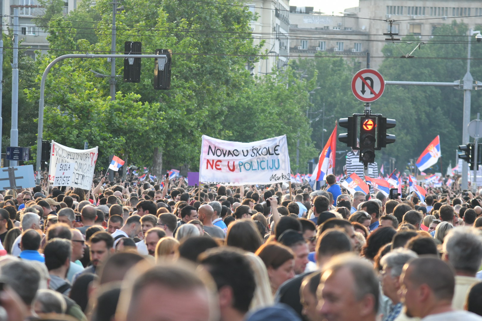 Beograd, 09.06.2023. 6. Protest "Srbija protiv nasilja", Šesti protest Foto: Nemanja Jovanović/Nova.rs