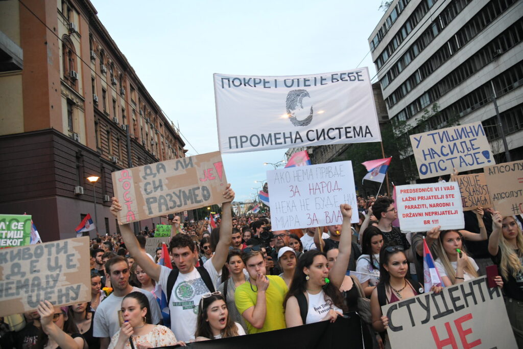 Beograd, 09.06.2023. 6. Protest "Srbija protiv nasilja", Šesti protest Foto: Nemanja Jovanović/Nova.rs