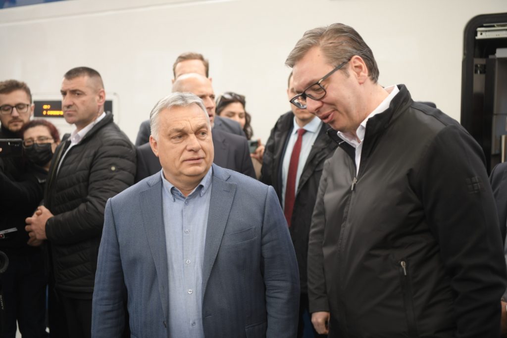 Novi Sad19.03.2022. Puštanje u saobraćaj deonice pruge Beograd - Novi Sad u okviru međunarodne, medjunarodne brze pruge Beograd - Budimpešta. Voz Soko, železnička stanica Foto: Dragan Mujan/Nova.rs