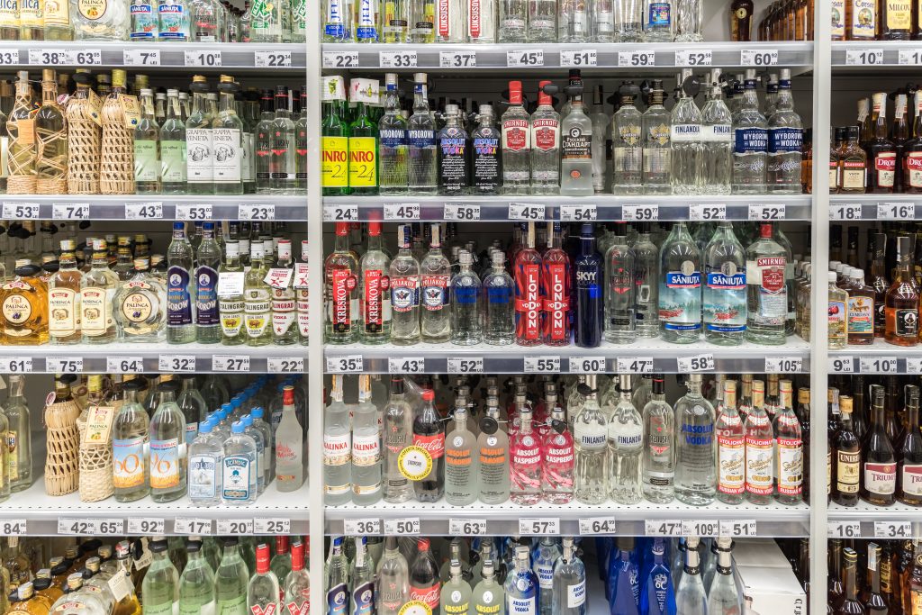 Alkohol flaše, vodka