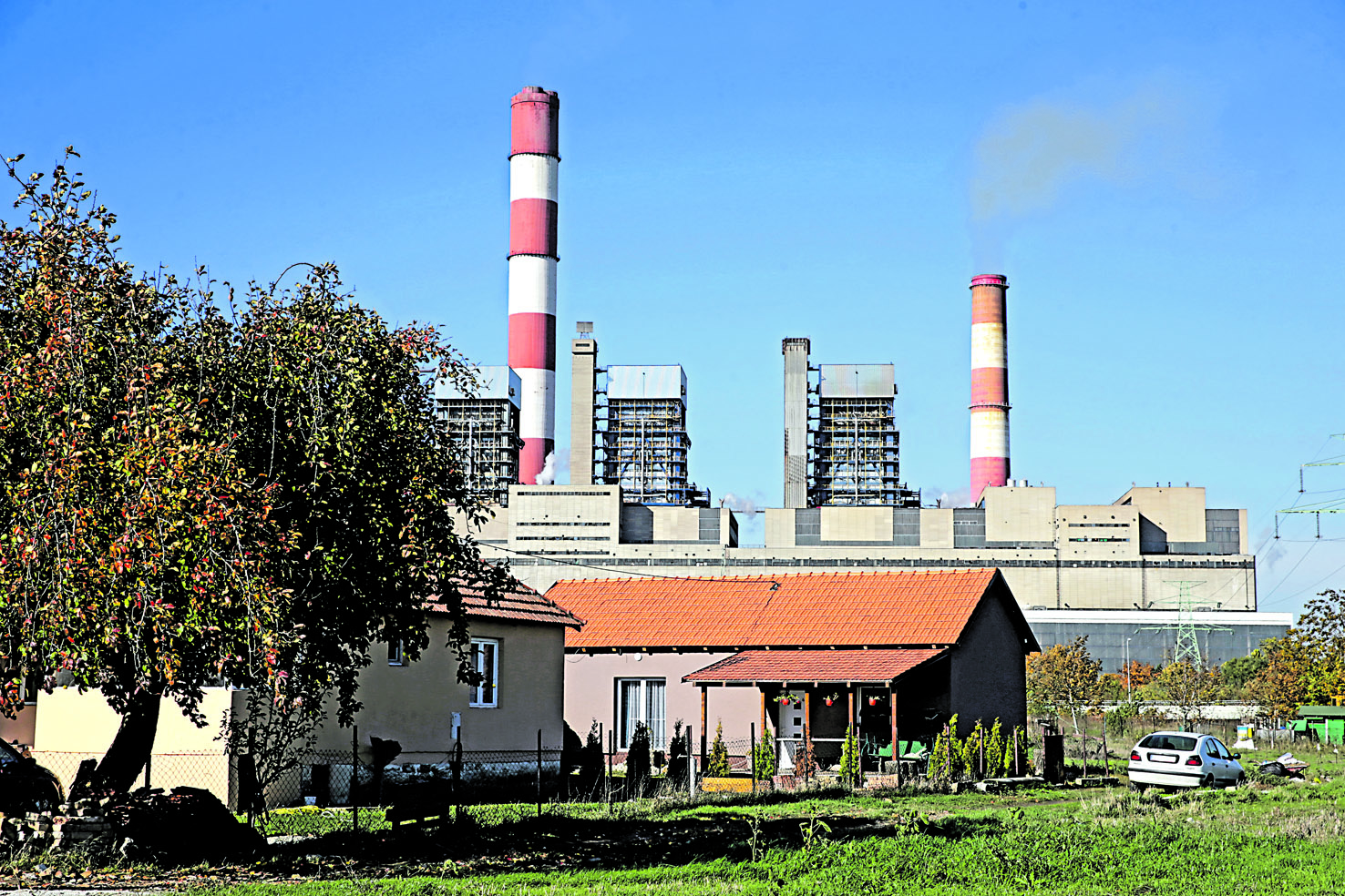 General view of the Nikola Tesla power plant in Obrenovac