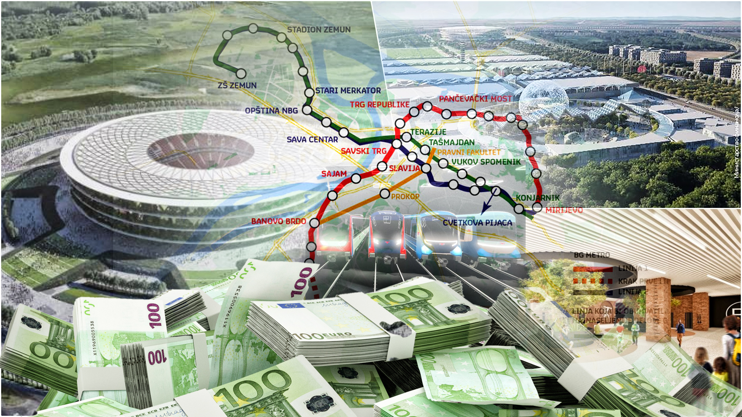 linija metroa  nacionalni stadion expo metro izgled i pare evri