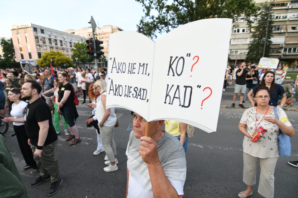 Novi Sad 24.06.2023. Novi Sad protiv nasilja, protest Srbija protiv nasilja, protest, šetnja, blokada Foto: Nenad Mihajlović/Nova.rs