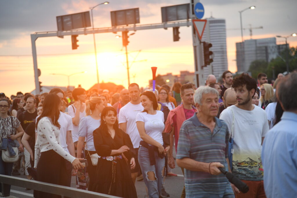 Beograd 24.06.2023. Osmi po redu protest Srbija protiv nasilja, protest, šetnja, blokada, Autokomanda Foto: Nemanja Jovanović/Nova.rs