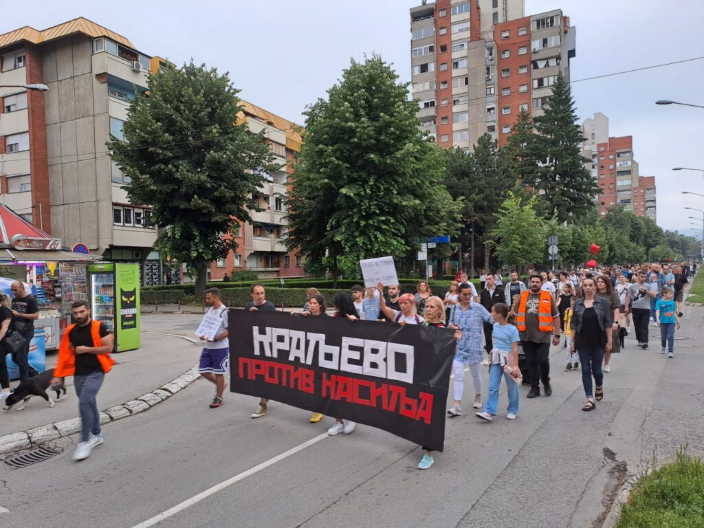 Kraljevo, 24.06.2023. Protest, Kraljevo protiv nasilja, Srbija protiv nasilja Foto: Nova.rs
