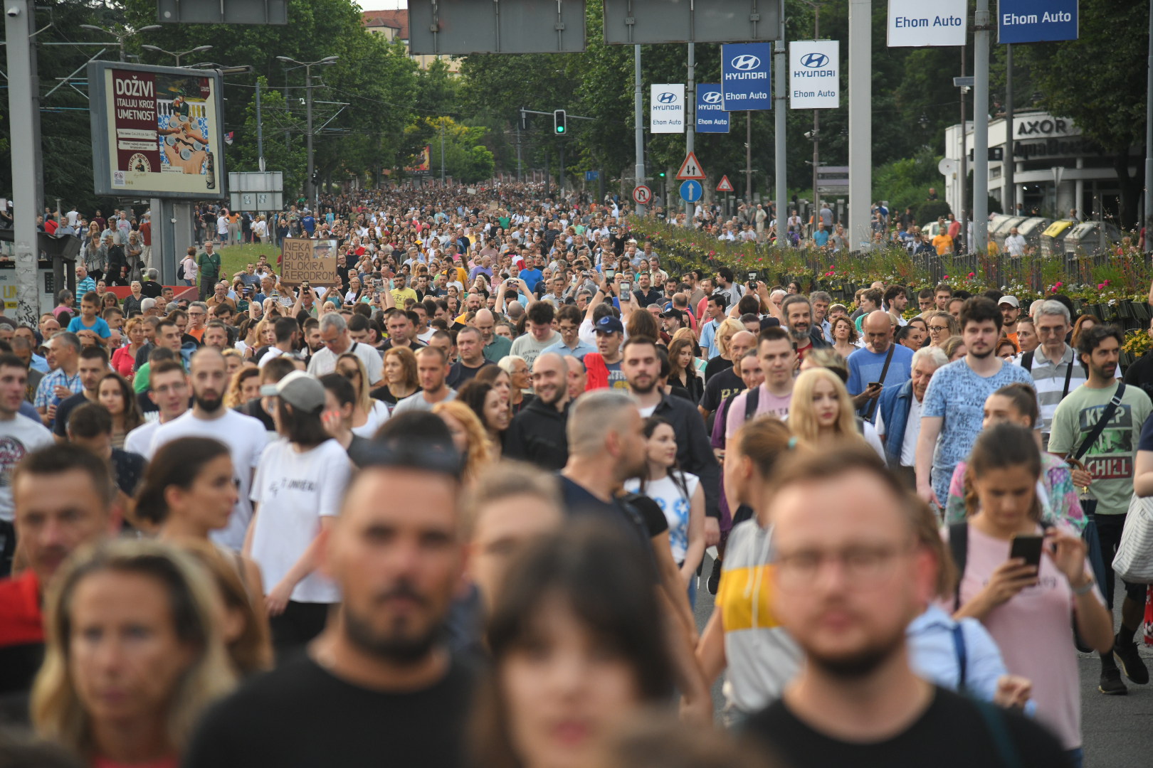 Beograd 24.06.2023. Osmi po redu protest Srbija protiv nasilja, protest, šetnja, blokada, Autokomanda Foto: Nemanja Jovanović/Nova.rs