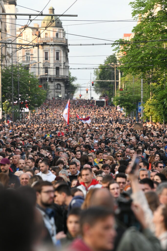 Beograd 08.05.2023. Protest Srbija protiv nasilja. Protestna šetnja Foto: Vesna Lalić/Nova.rs